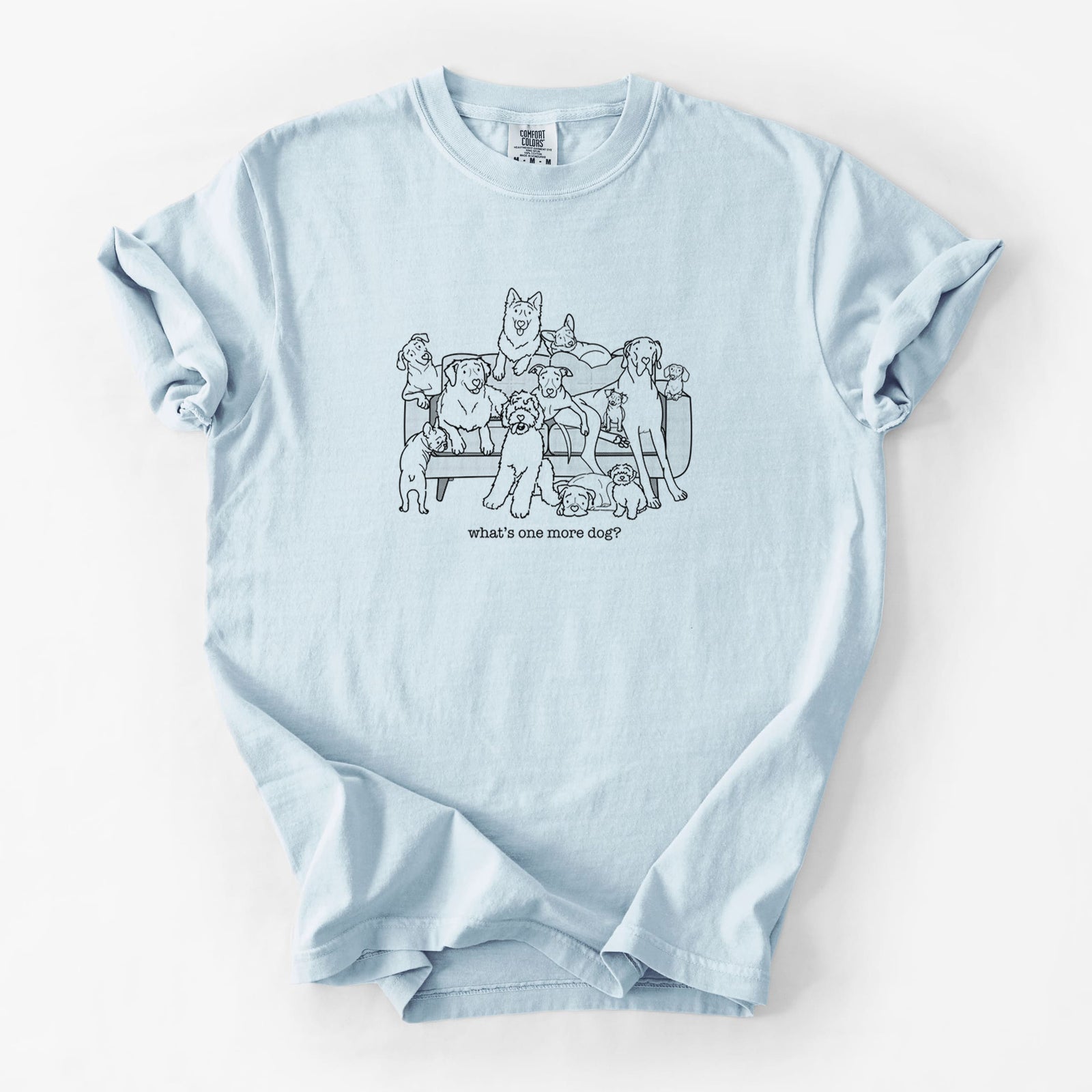 What's One More Dog? - Unisex Comfort Colors Garment-Dyed Heavyweight T-shirt in Chambray