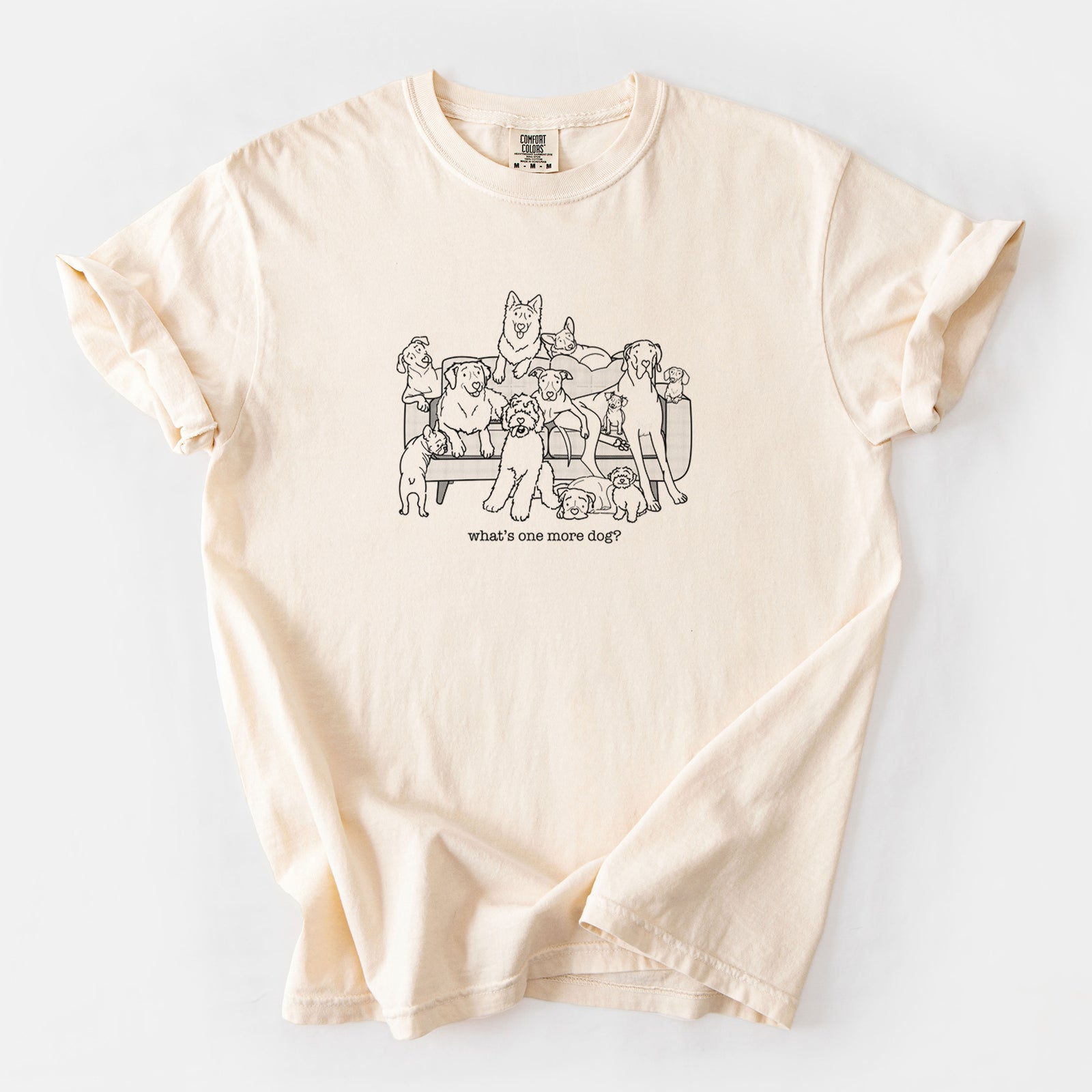 What's One More Dog? - Unisex Comfort Colors Garment-Dyed Heavyweight T-shirt in Ivory
