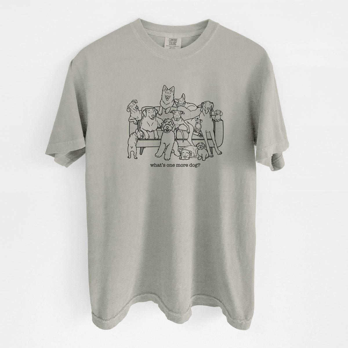 What's One More Dog? - Unisex Comfort Colors Garment-Dyed Heavyweight T-shirt in Sandstone