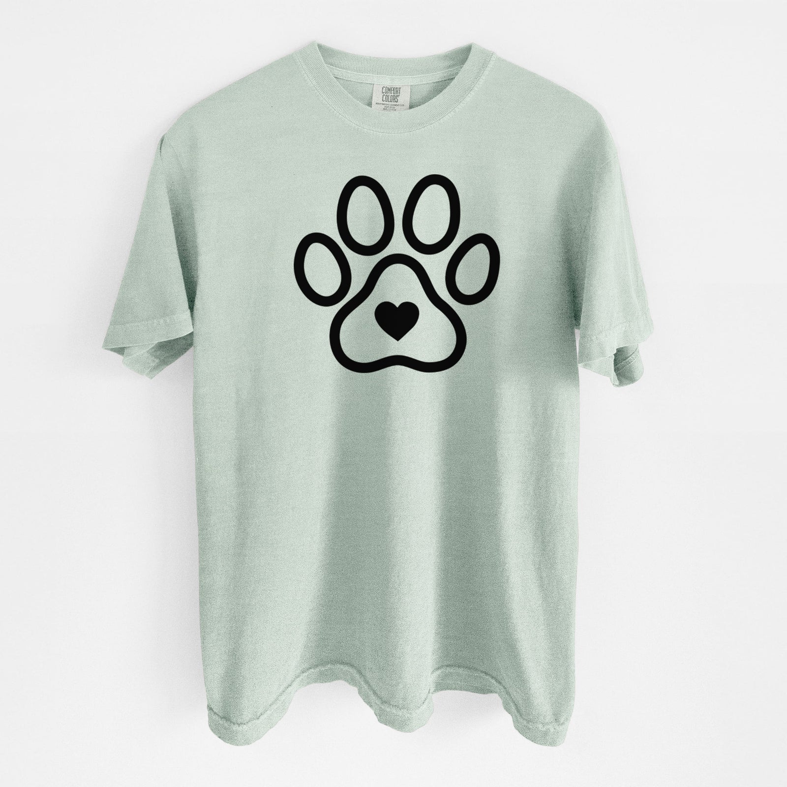 Paw with Heart - Unisex Comfort Colors Garment-Dyed Heavyweight T-shirt in Bay