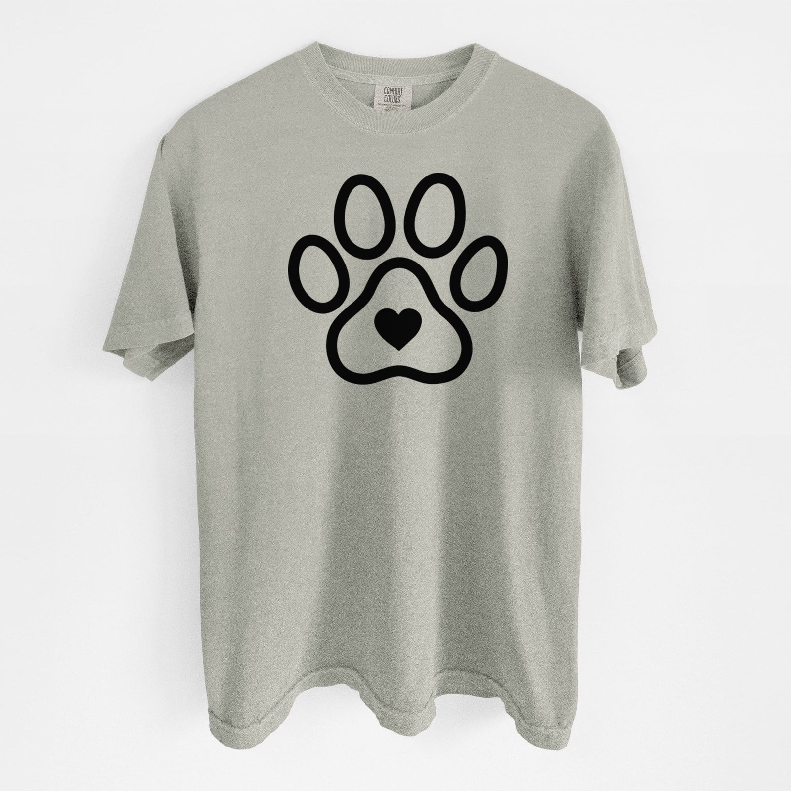Paw with Heart - Unisex Comfort Colors Garment-Dyed Heavyweight T-shirt in Sandstone