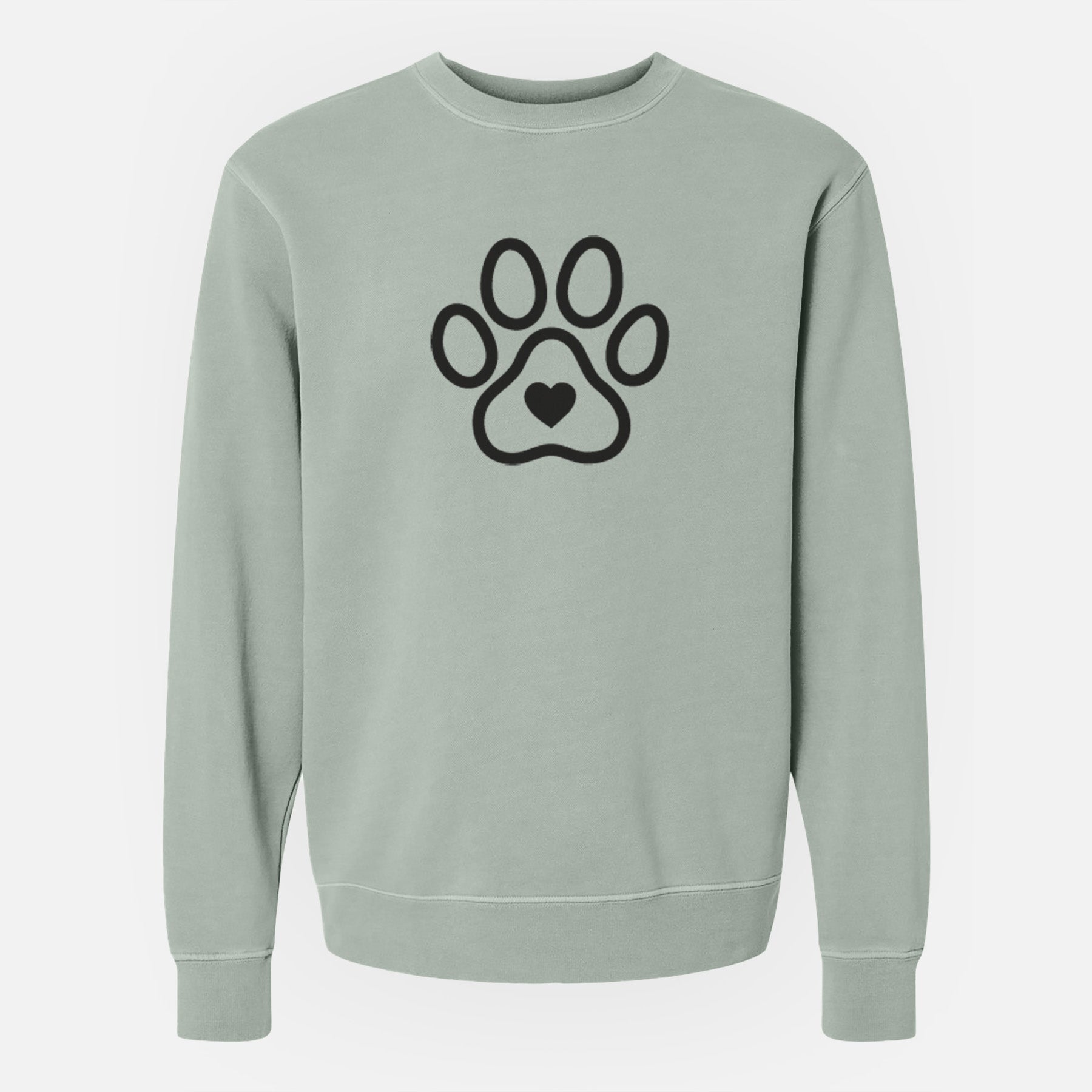 Paw with Heart - Unisex Pigment Dyed Crew Sweatshirt