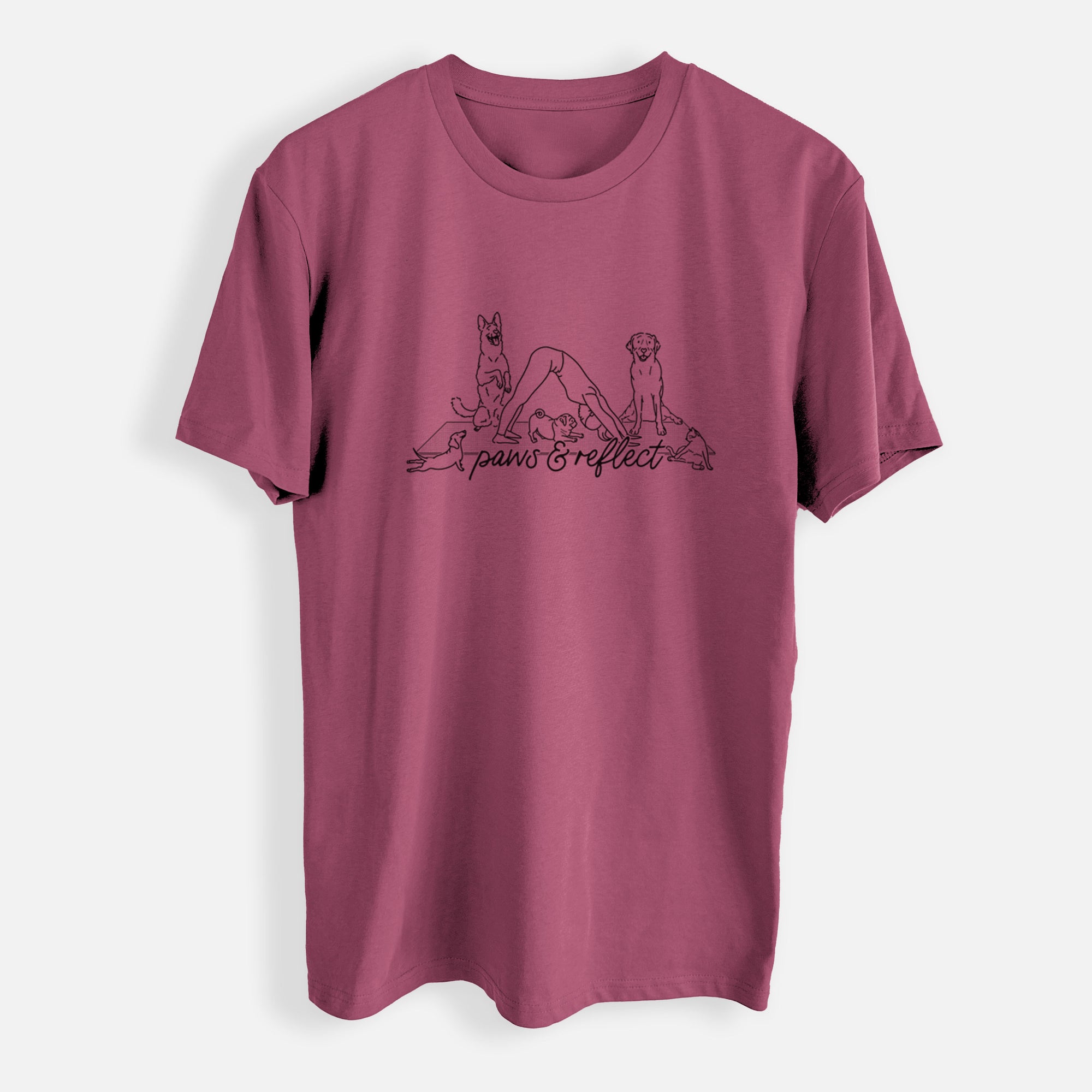 Paws and Reflect - Yoga with Dogs - Mens Everyday Staple Tee