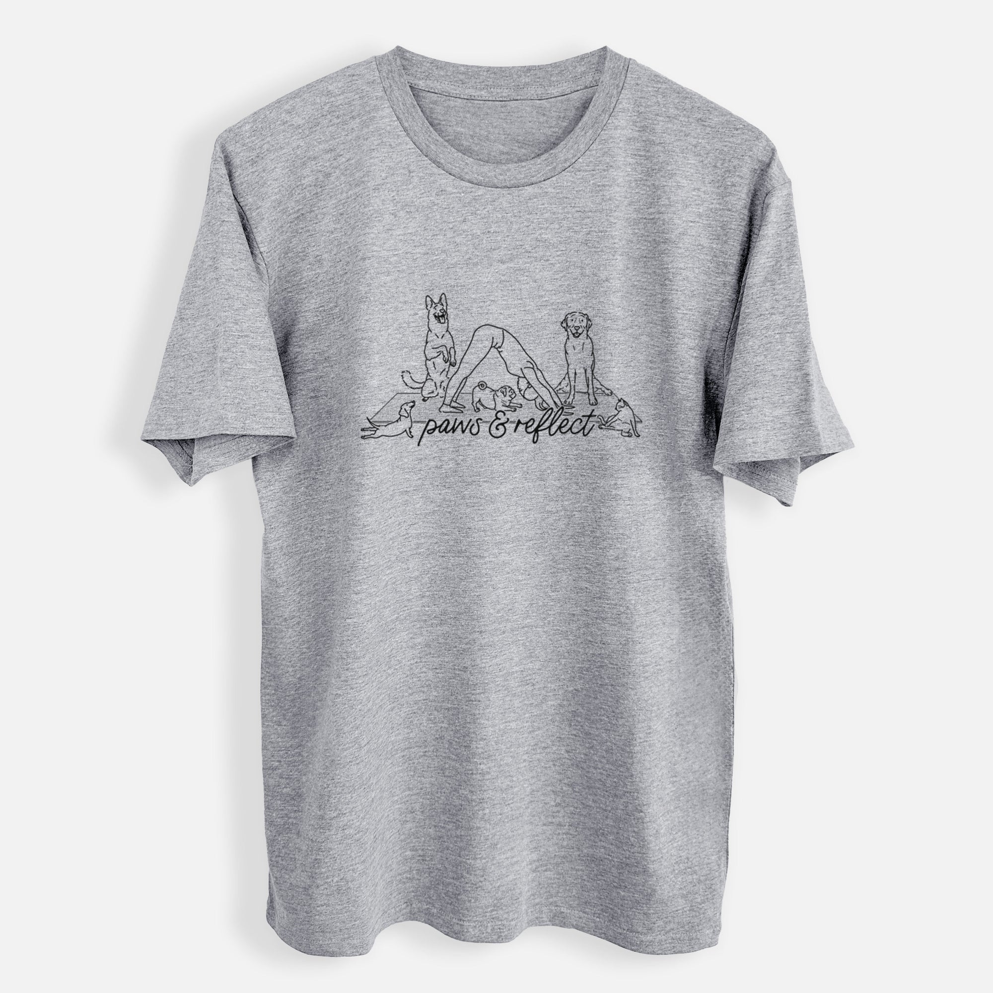 Paws and Reflect - Yoga with Dogs - Mens Everyday Staple Tee