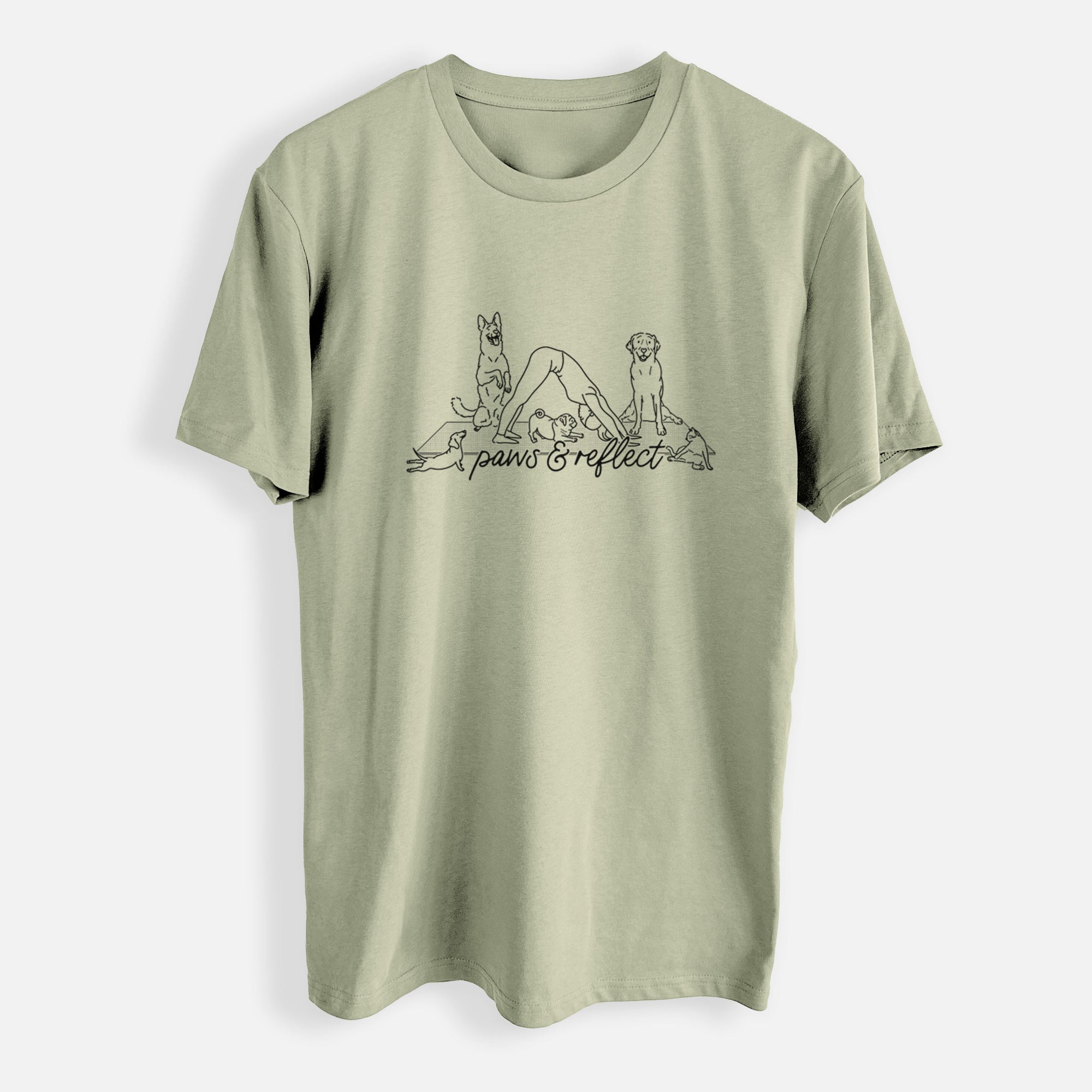 Paws and Reflect - Yoga with Dogs - Mens Everyday Staple Tee