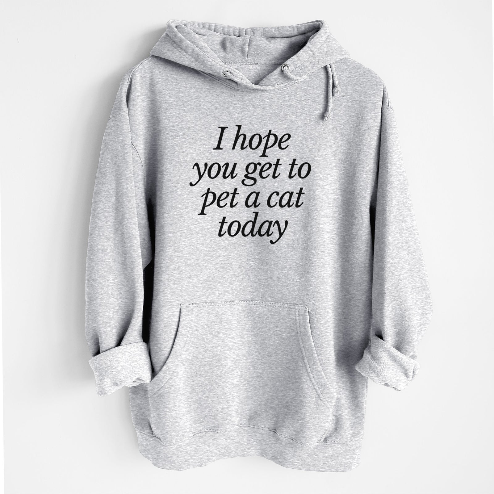 I hope you get to pet a cat today - Heavyweight Fleece Hoodie