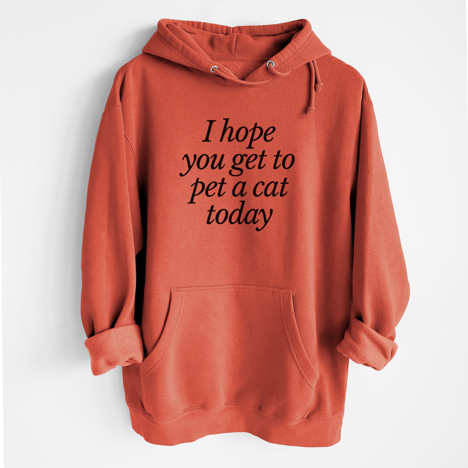 I hope you get to pet a cat today - Heavyweight Fleece Hoodie