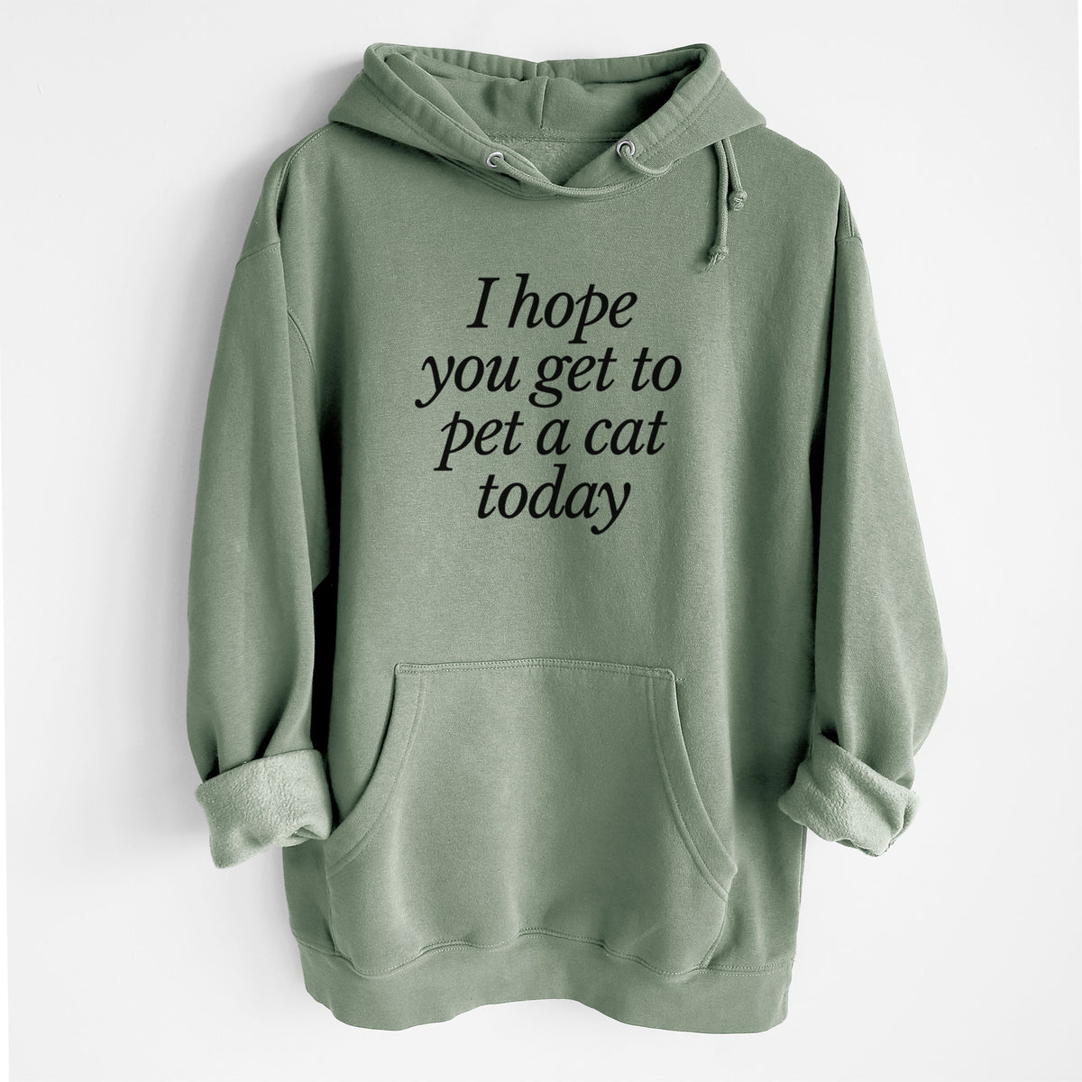 I hope you get to pet a cat today - Heavyweight Fleece Hoodie