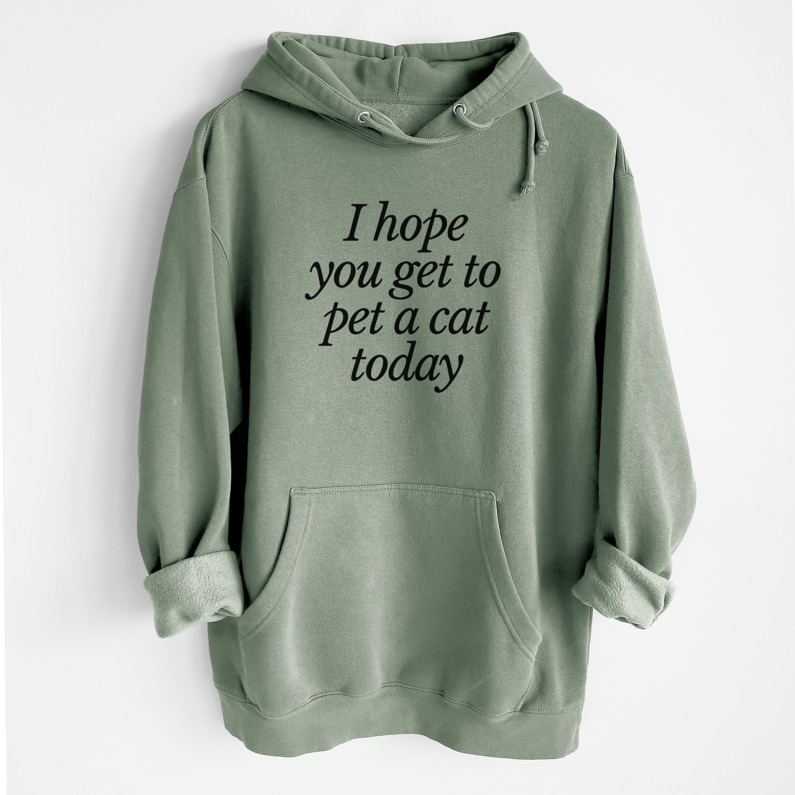 I hope you get to pet a cat today - Heavyweight Fleece Hoodie