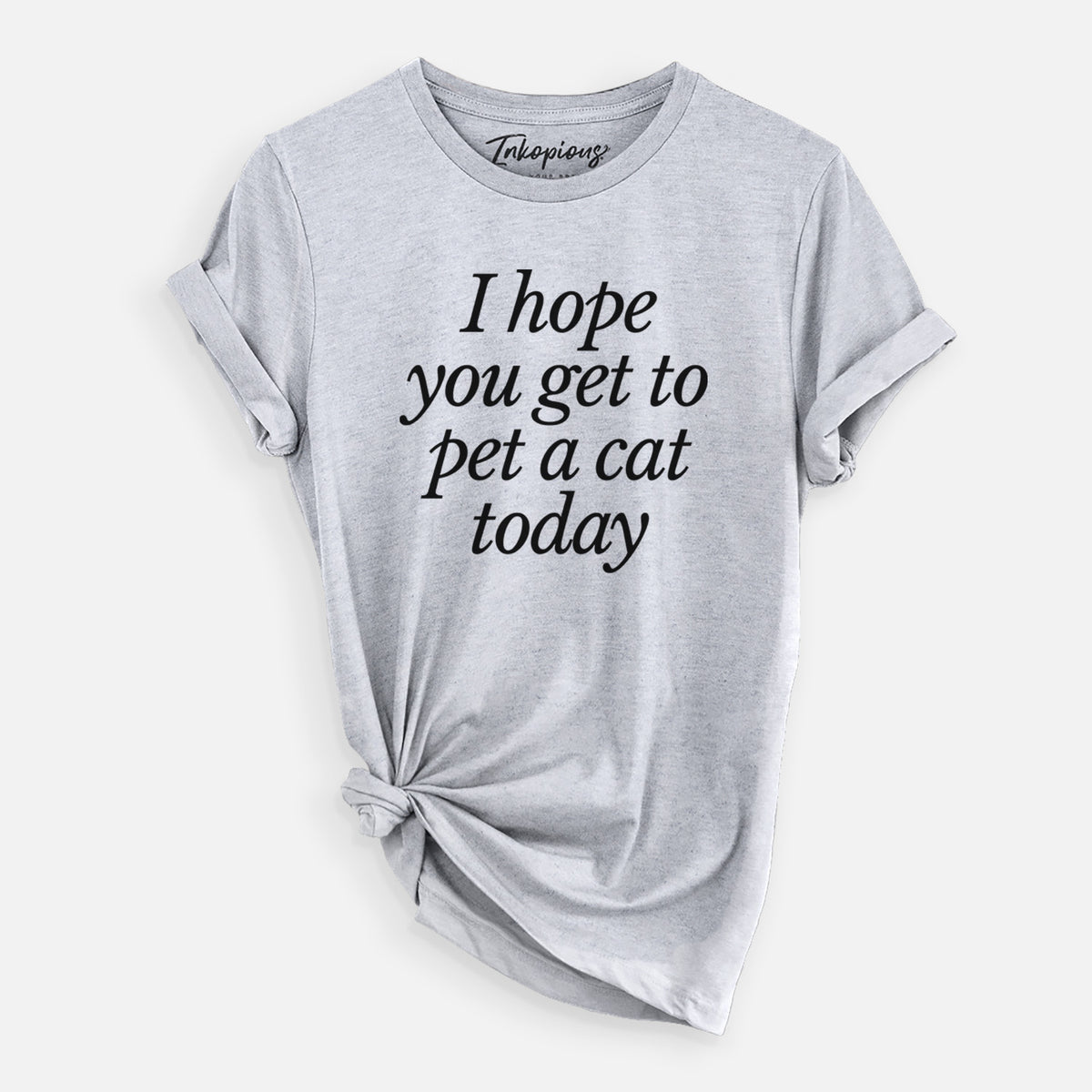 I hope you get to pet a cat today - Unisex Crewneck