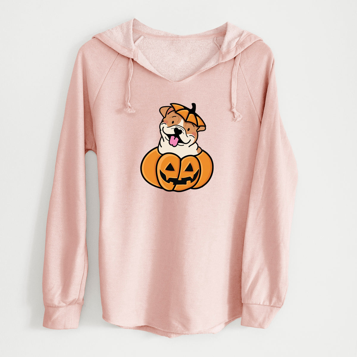 Pumpkin Pup - English Bulldog - Cali Wave Hooded Sweatshirt