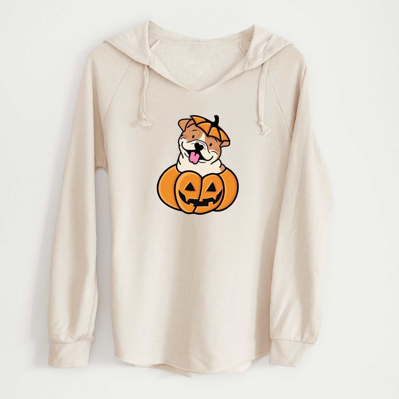 Pumpkin Pup - English Bulldog - Cali Wave Hooded Sweatshirt