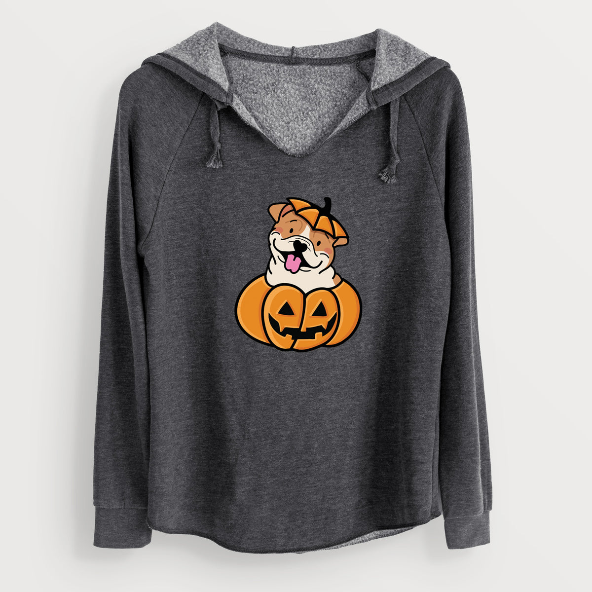 Pumpkin Pup - English Bulldog - Cali Wave Hooded Sweatshirt