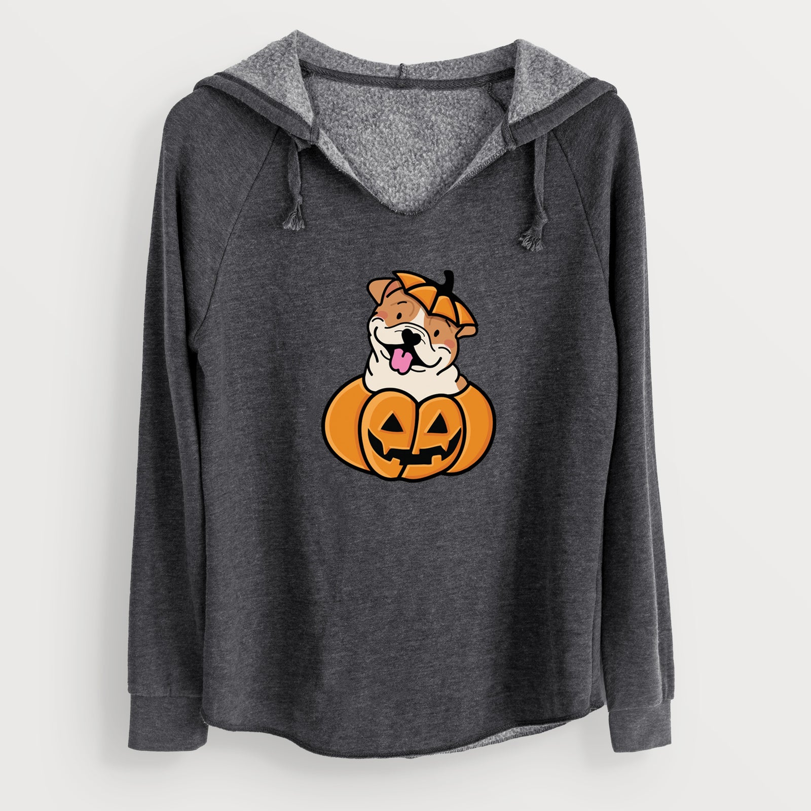 Pumpkin Pup - English Bulldog - Cali Wave Hooded Sweatshirt