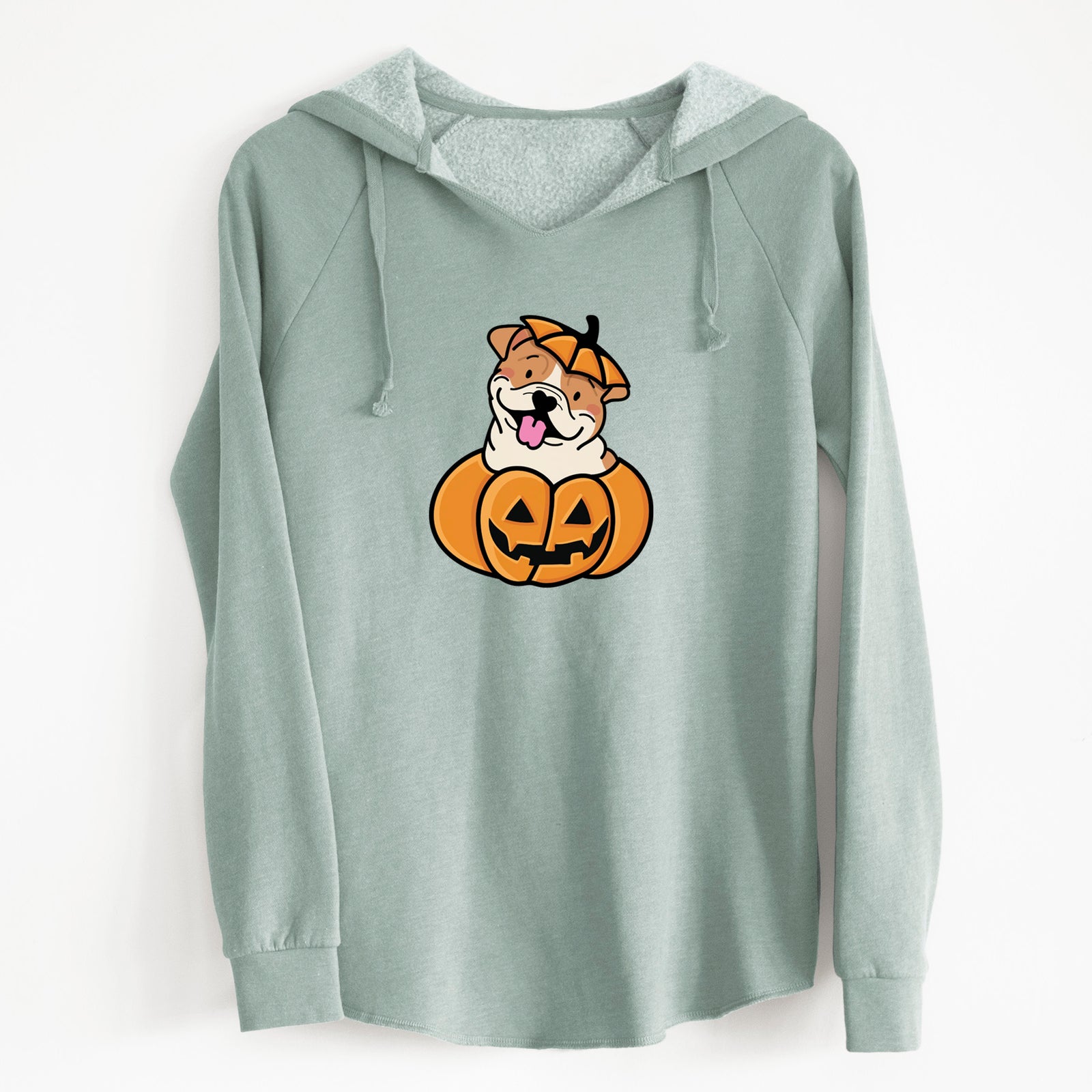 Pumpkin Pup - English Bulldog - Cali Wave Hooded Sweatshirt