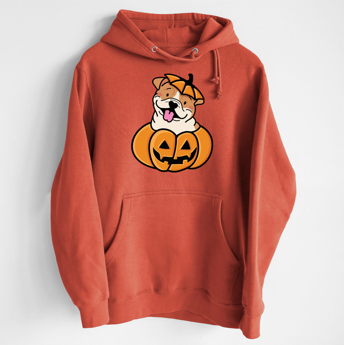 Pumpkin Pup - English Bulldog - Heavyweight Fleece Hoodie