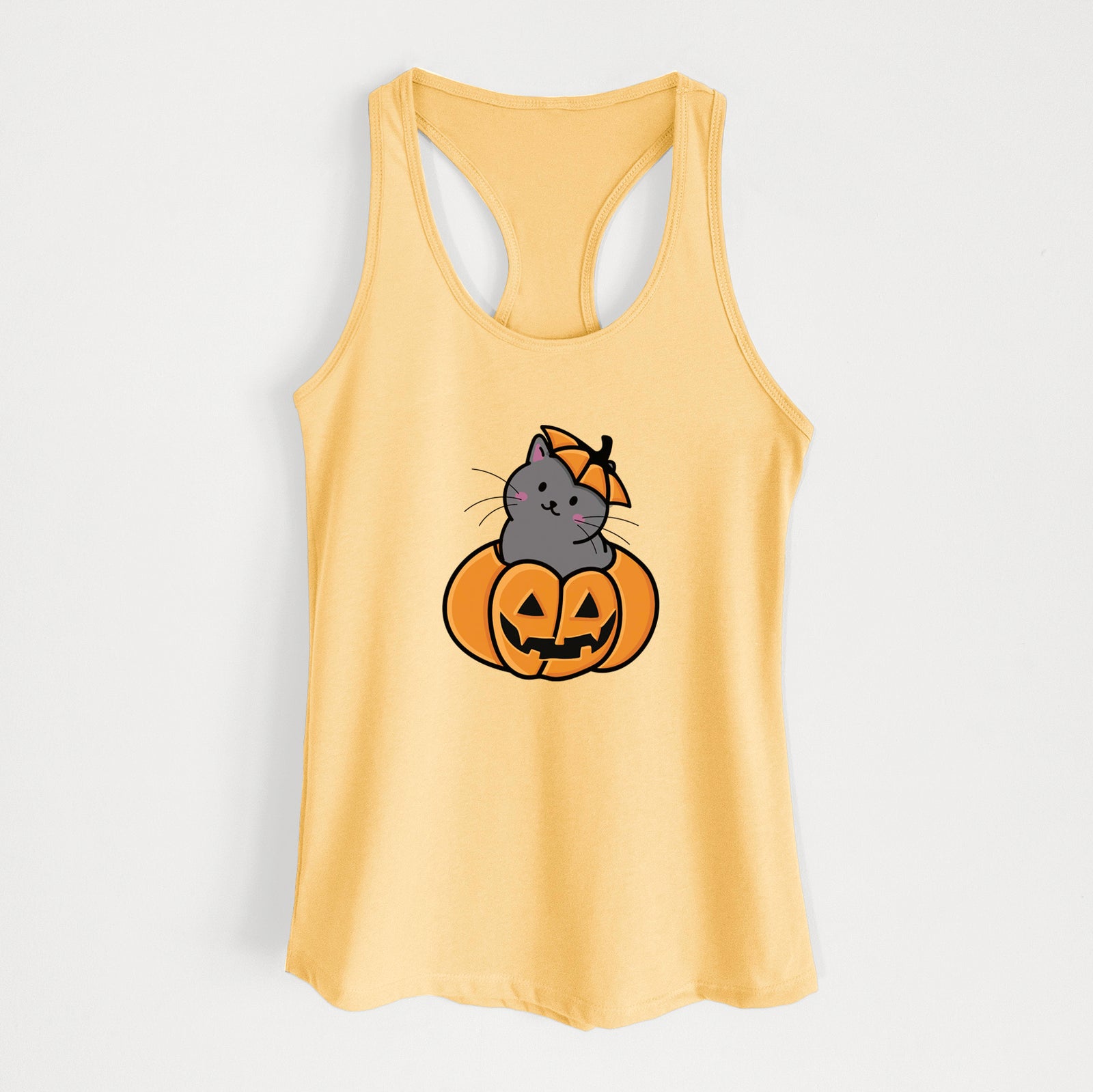 Pumpkin Cat - Black Cat - Women's Racerback Tanktop