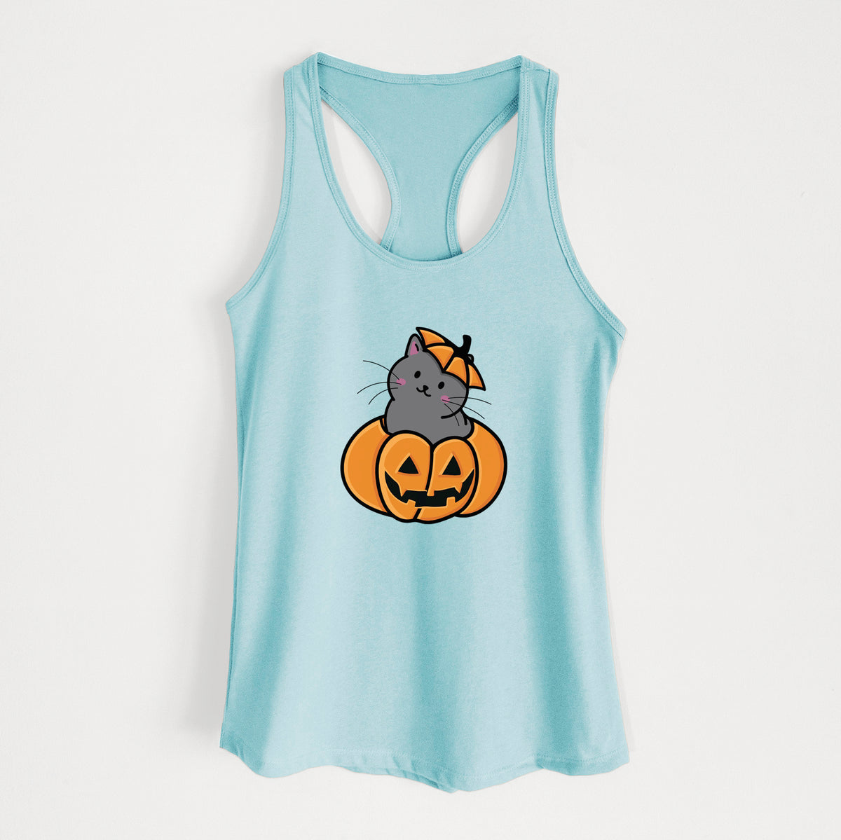 Pumpkin Cat - Black Cat - Women's Racerback Tanktop