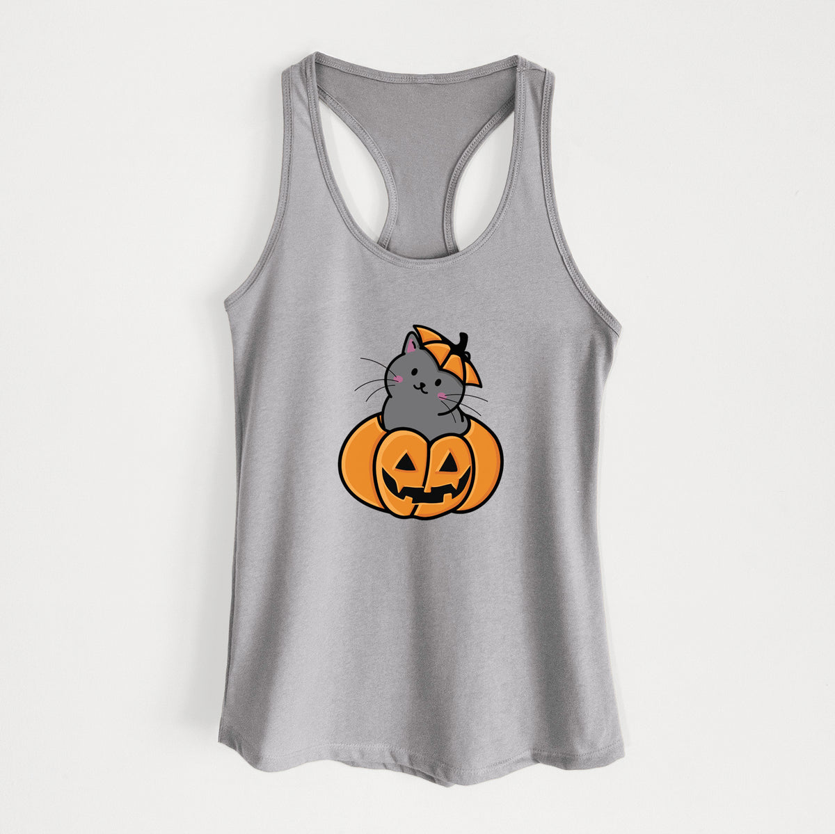 Pumpkin Cat - Black Cat - Women's Racerback Tanktop