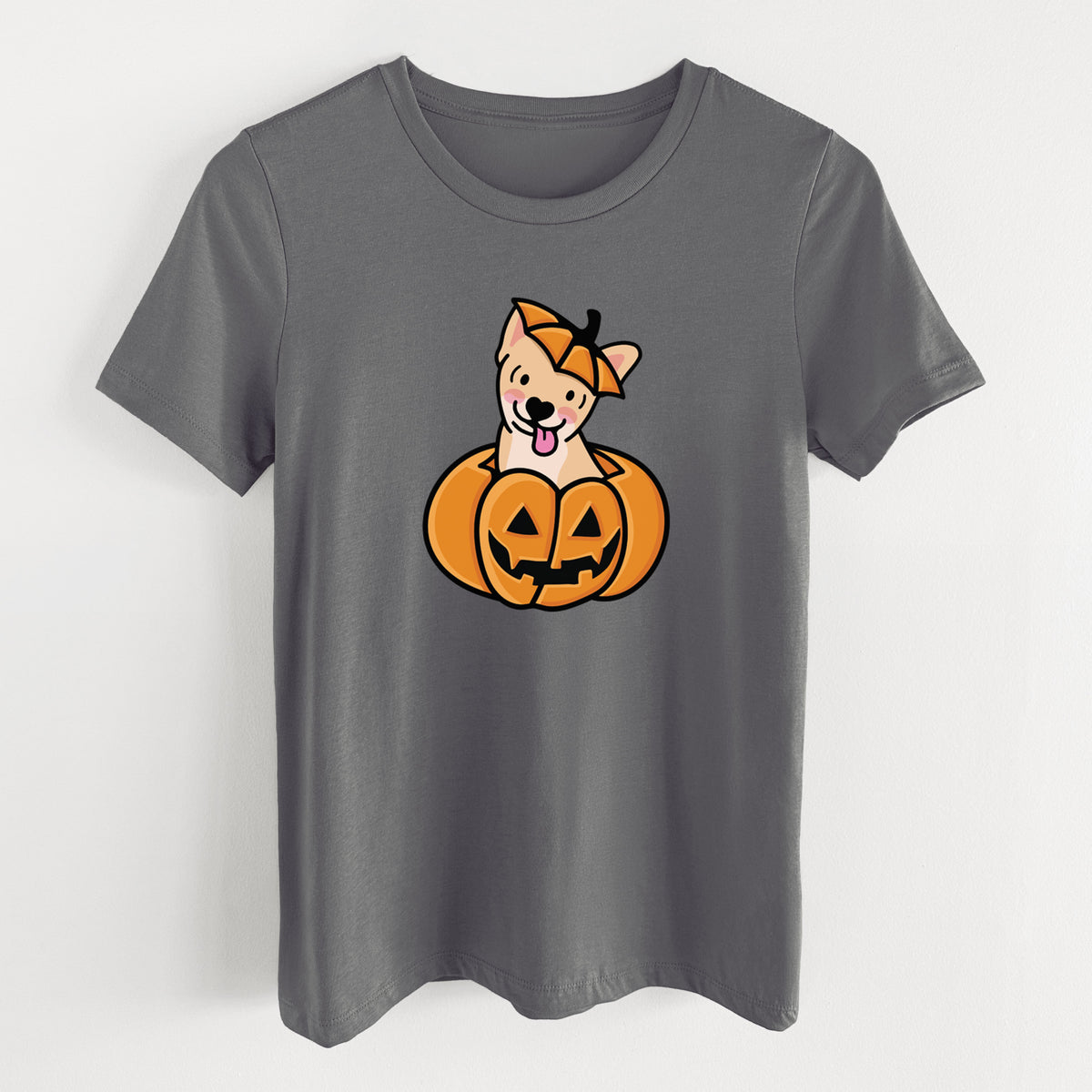 Pumpkin Pup - Chihuahua - Women's Lightweight Relaxed Fit 100% Cotton Crewneck