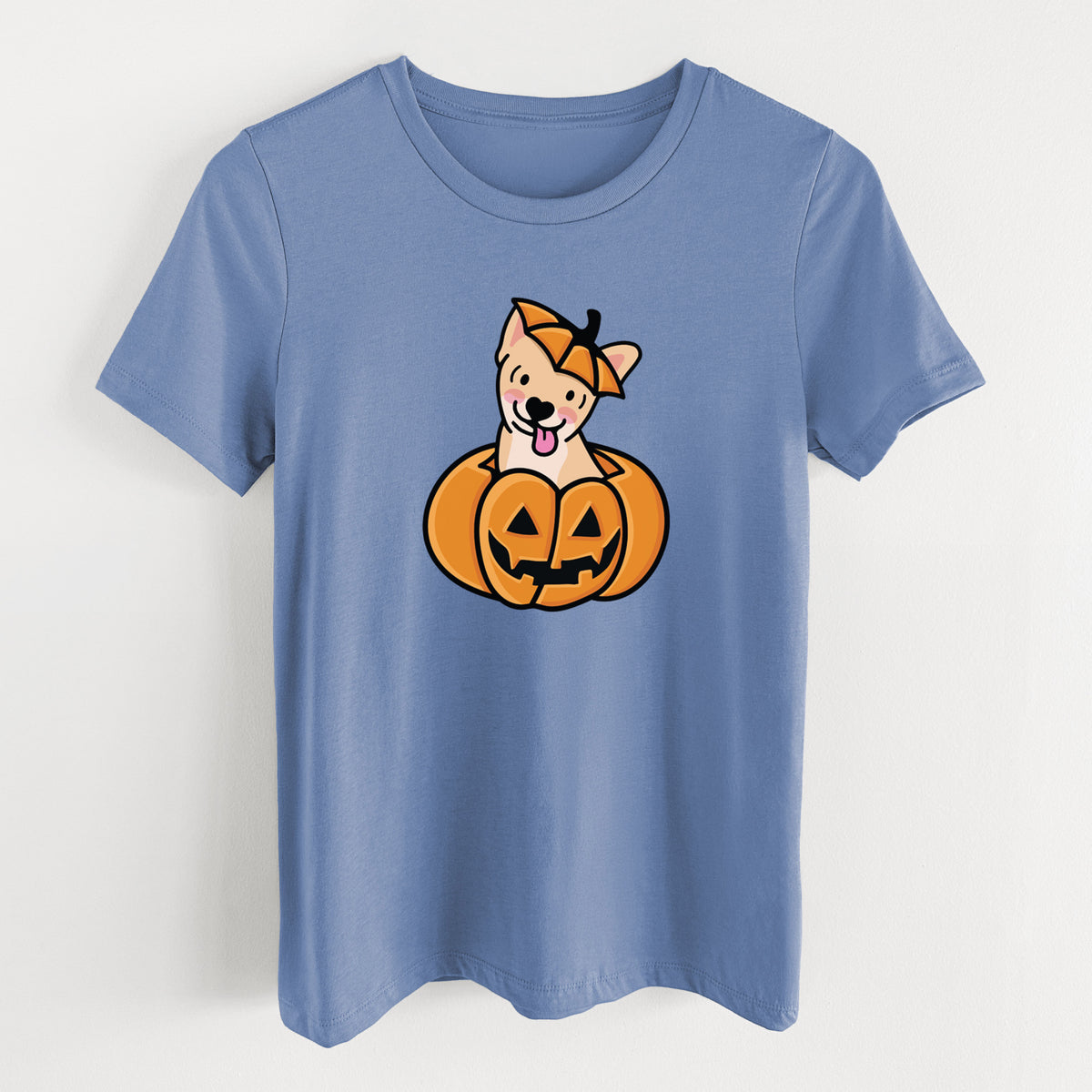 Pumpkin Pup - Chihuahua - Women's Lightweight Relaxed Fit 100% Cotton Crewneck