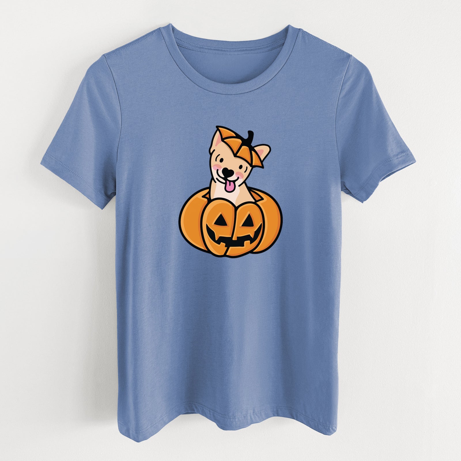 Pumpkin Pup - Chihuahua - Women's Lightweight Relaxed Fit 100% Cotton Crewneck