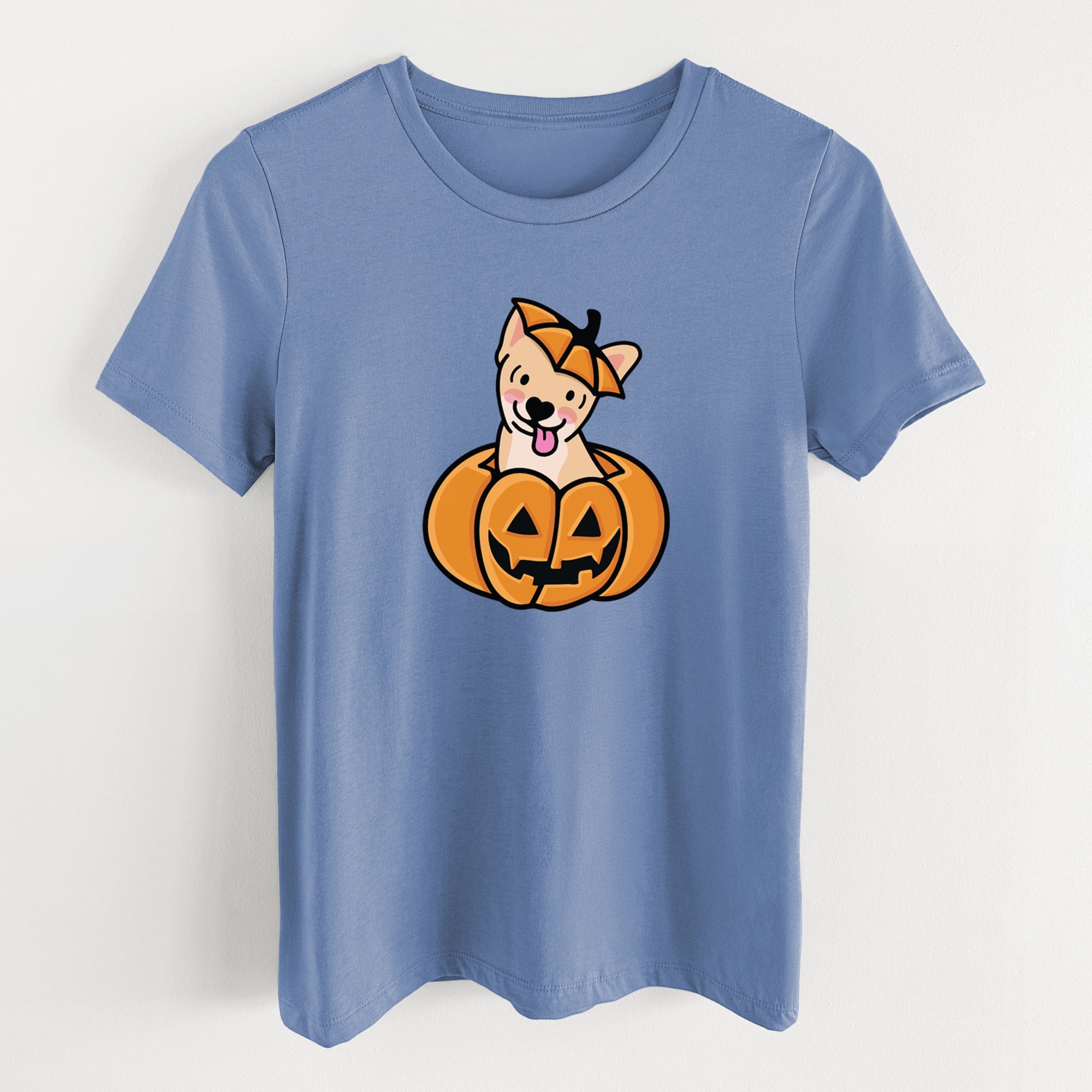 Pumpkin Pup - Chihuahua - Women's Lightweight Relaxed Fit 100% Cotton Crewneck