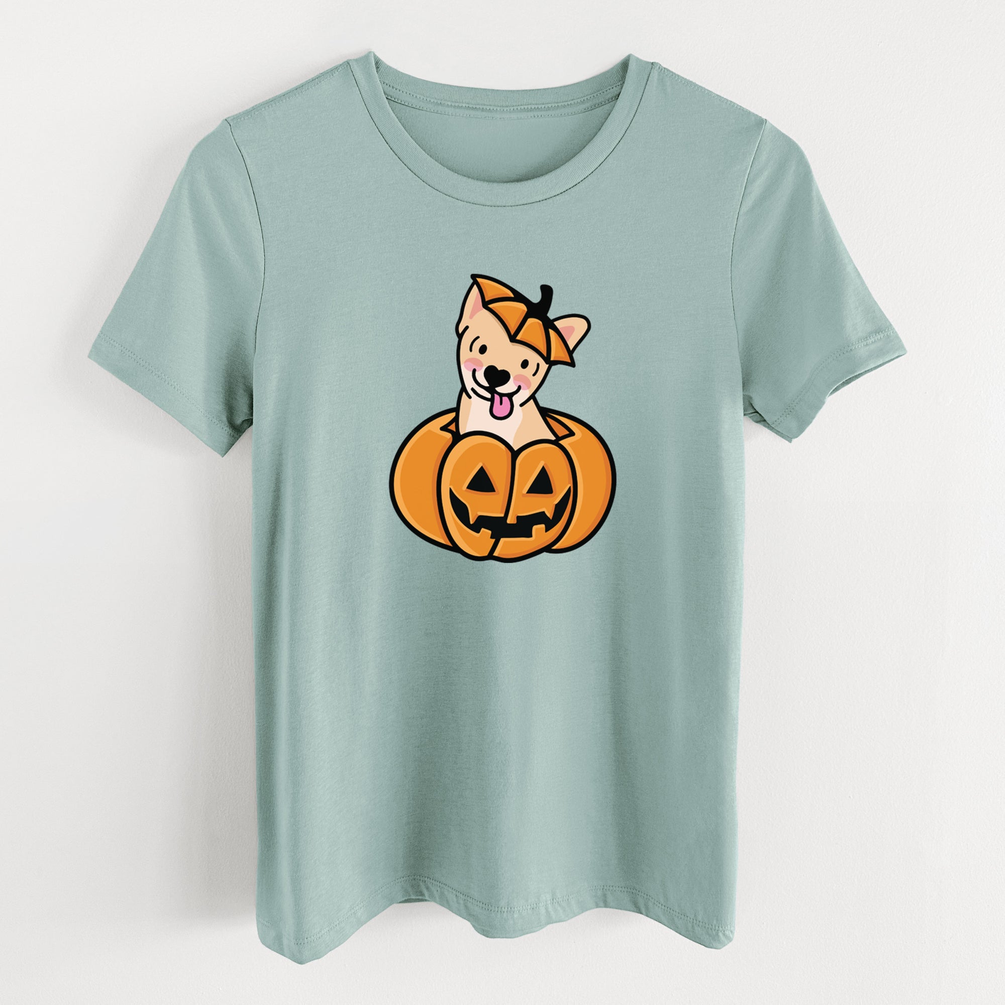 Pumpkin Pup - Chihuahua - Women's Lightweight Relaxed Fit 100% Cotton Crewneck