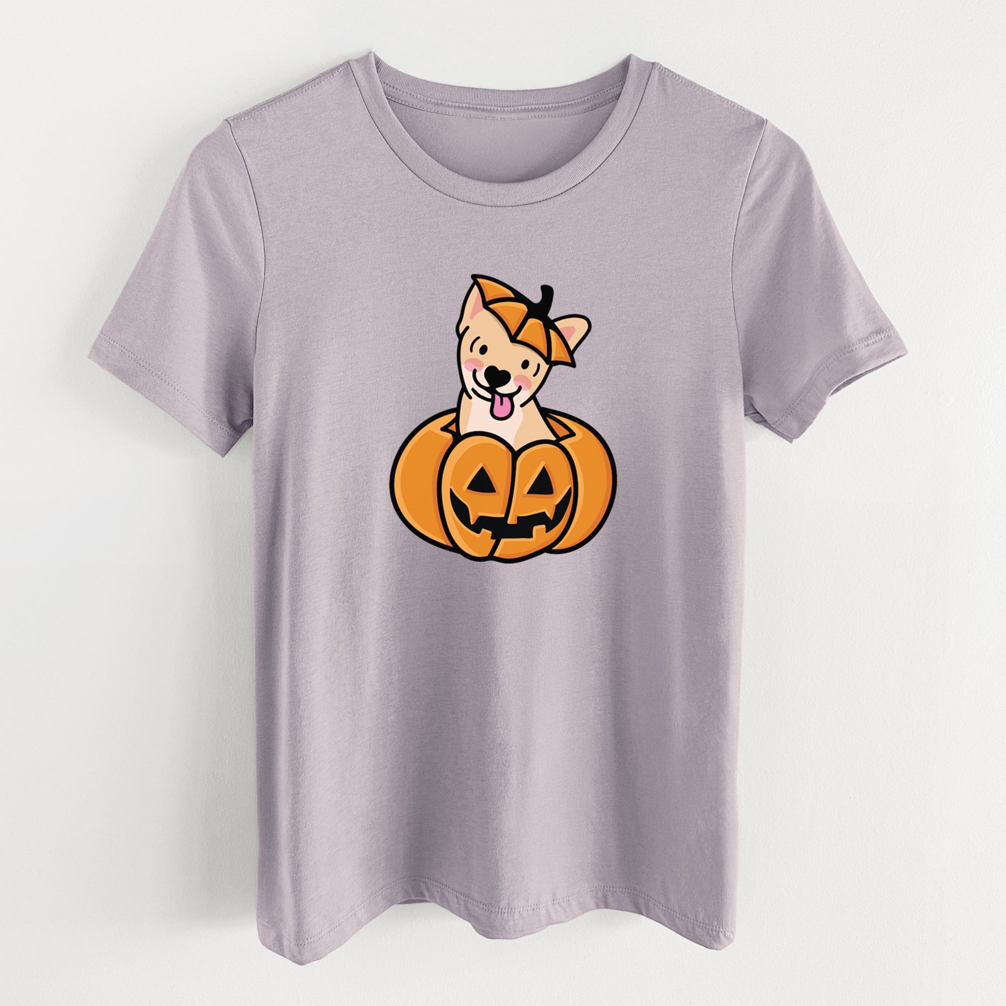 Pumpkin Pup - Chihuahua - Women's Lightweight Relaxed Fit 100% Cotton Crewneck