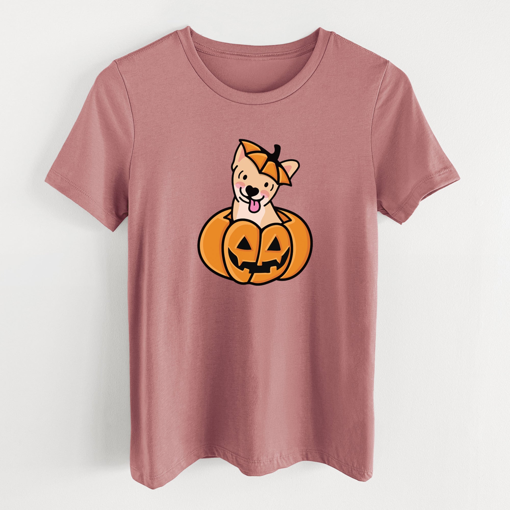 Pumpkin Pup - Chihuahua - Women's Lightweight Relaxed Fit 100% Cotton Crewneck
