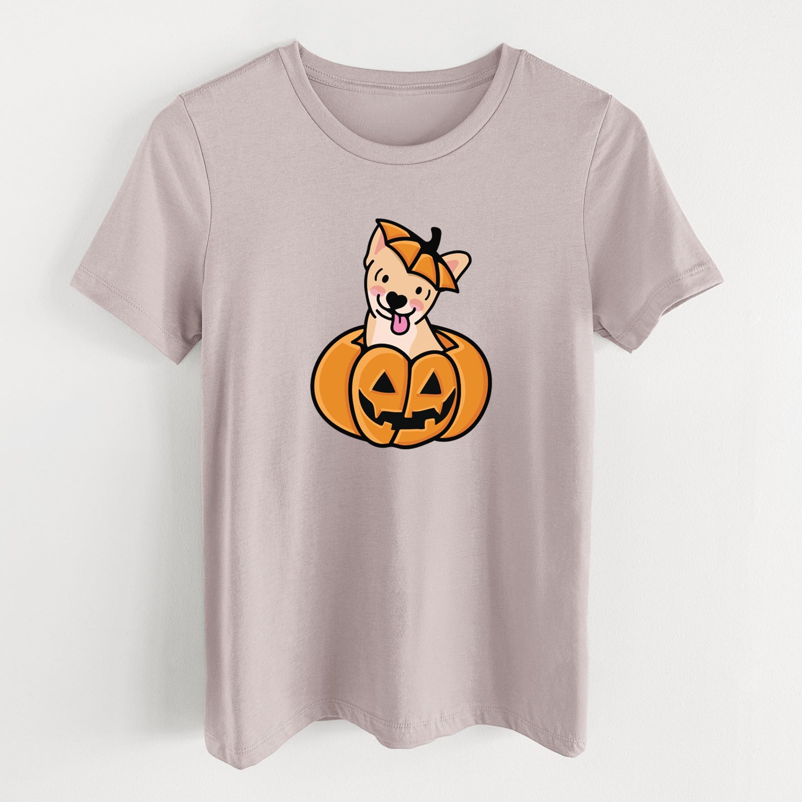 Pumpkin Pup - Chihuahua - Women's Lightweight Relaxed Fit 100% Cotton Crewneck