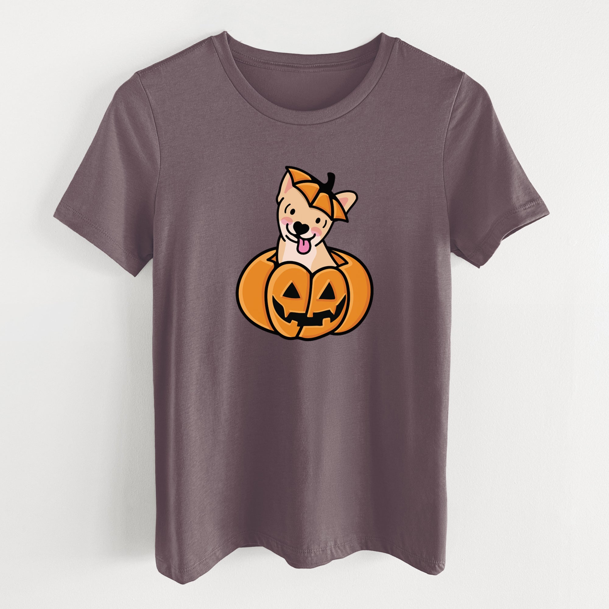 Pumpkin Pup - Chihuahua - Women's Lightweight Relaxed Fit 100% Cotton Crewneck