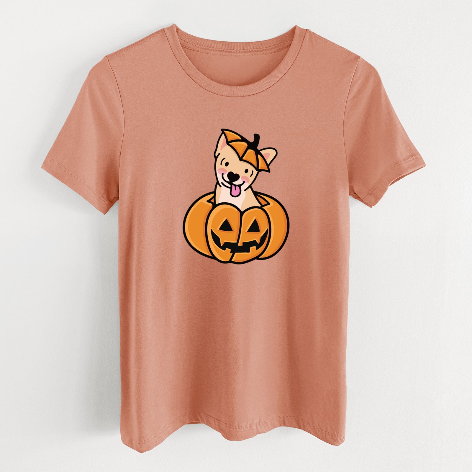 Pumpkin Pup - Chihuahua - Women's Lightweight Relaxed Fit 100% Cotton Crewneck