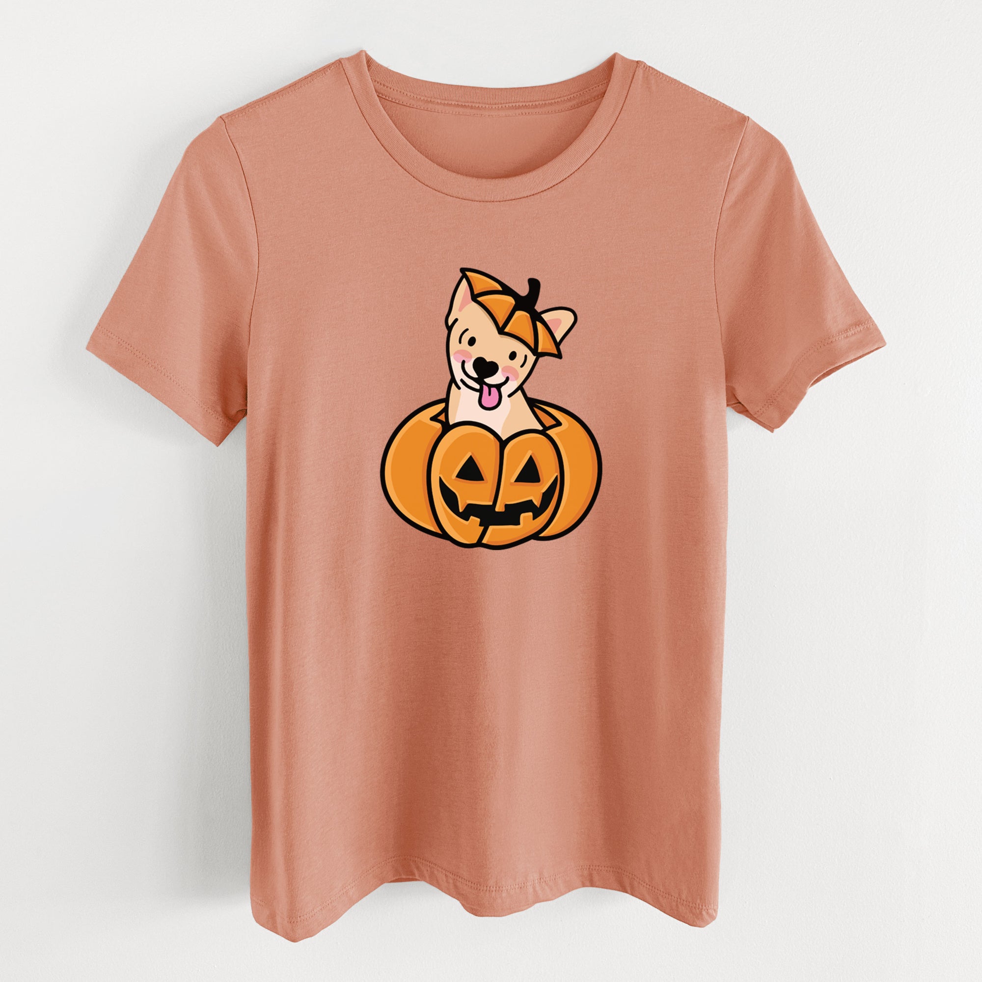 Pumpkin Pup - Chihuahua - Women's Lightweight Relaxed Fit 100% Cotton Crewneck