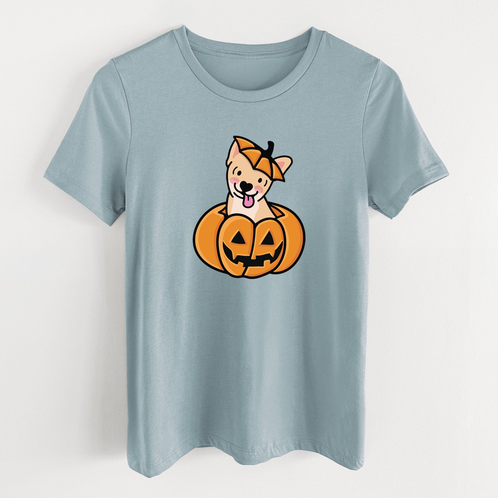 Pumpkin Pup - Chihuahua - Women's Lightweight Relaxed Fit 100% Cotton Crewneck
