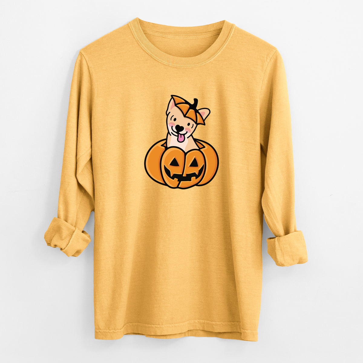 Pumpkin Pup - Chihuahua - Heavyweight 100% Cotton Long Sleeve