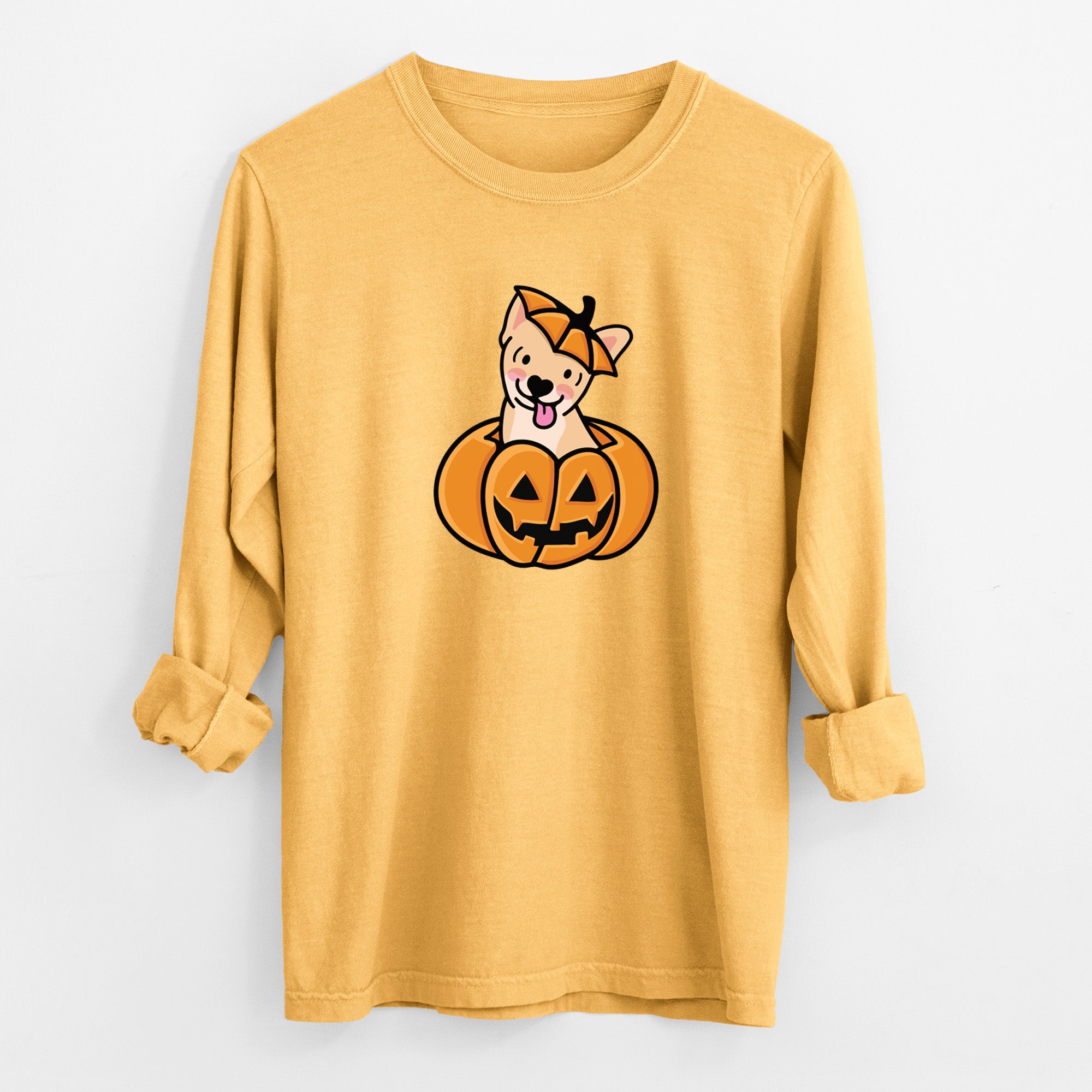 Pumpkin Pup - Chihuahua - Heavyweight 100% Cotton Long Sleeve