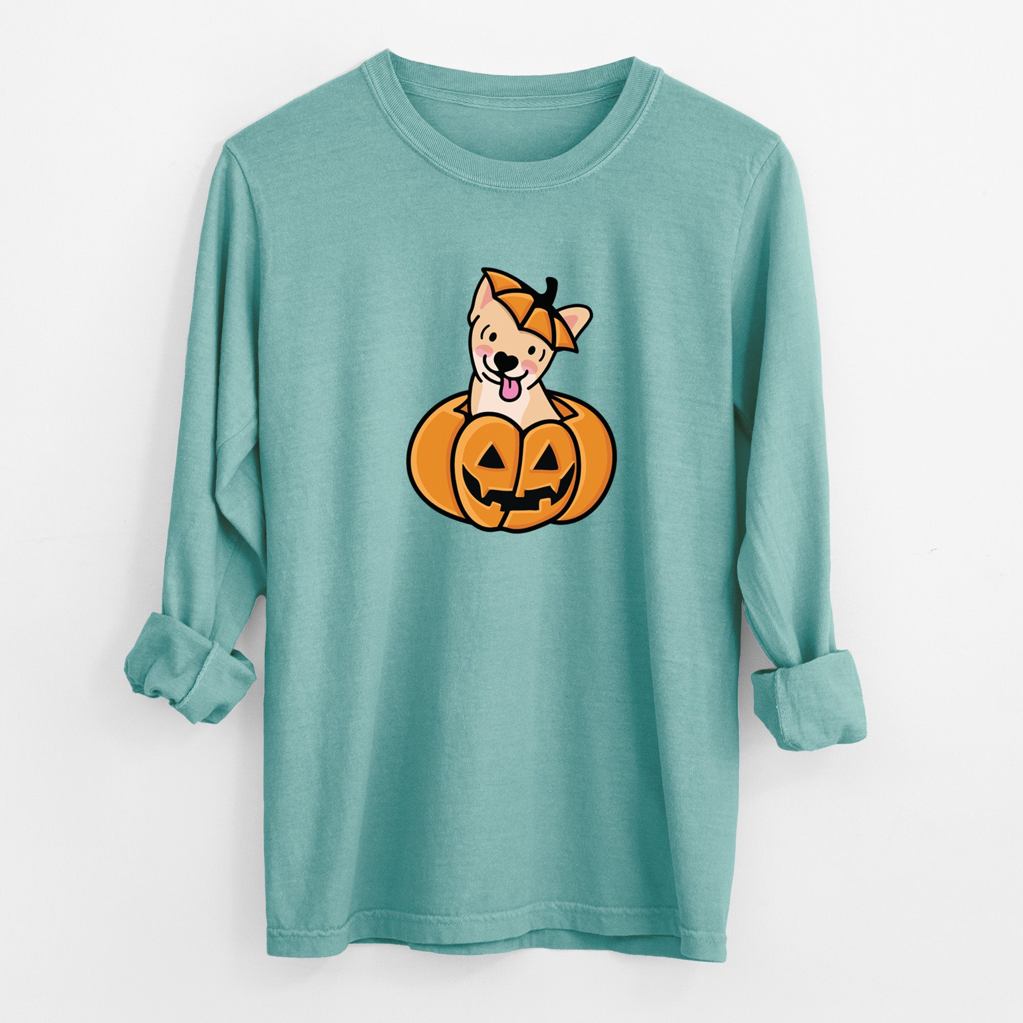 Pumpkin Pup - Chihuahua - Heavyweight 100% Cotton Long Sleeve