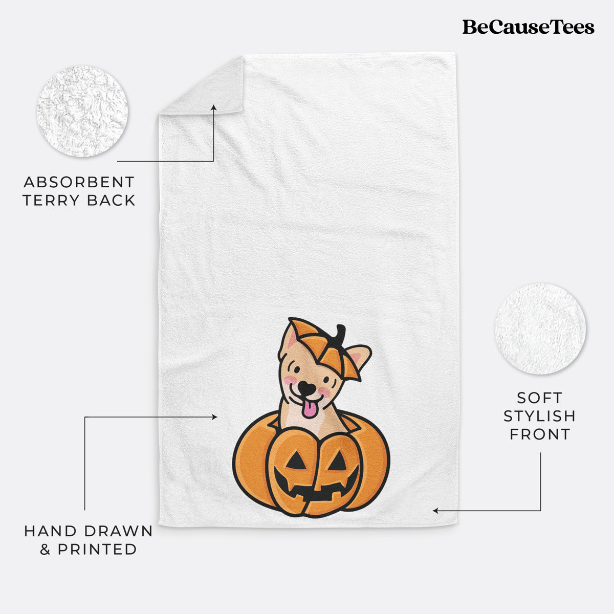 Pumpkin Pup - Chihuahua Hand Towel