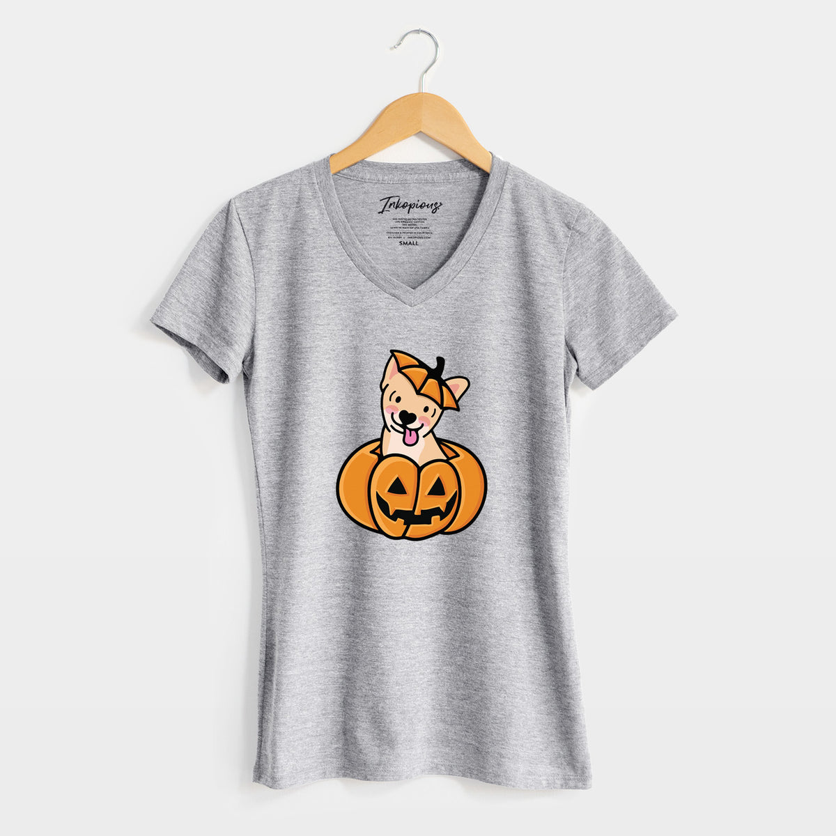 Pumpkin Pup - Chihuahua - Women&#39;s Perfect V-neck Shirt