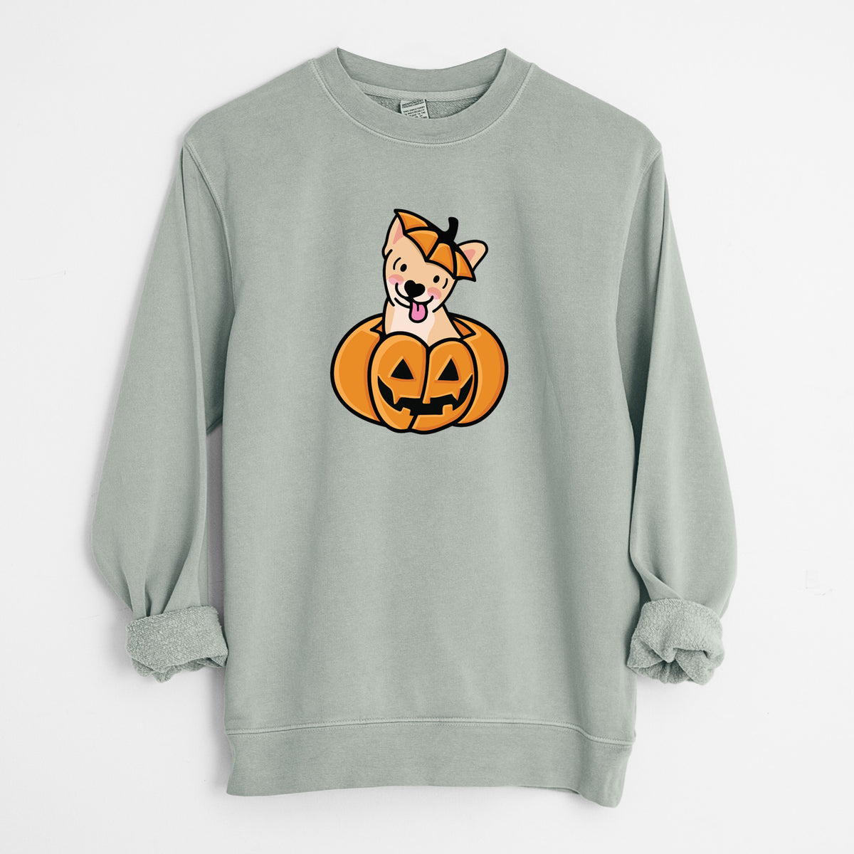 Pumpkin Pup - Chihuahua - Unisex Pigment Dyed Crew Sweatshirt