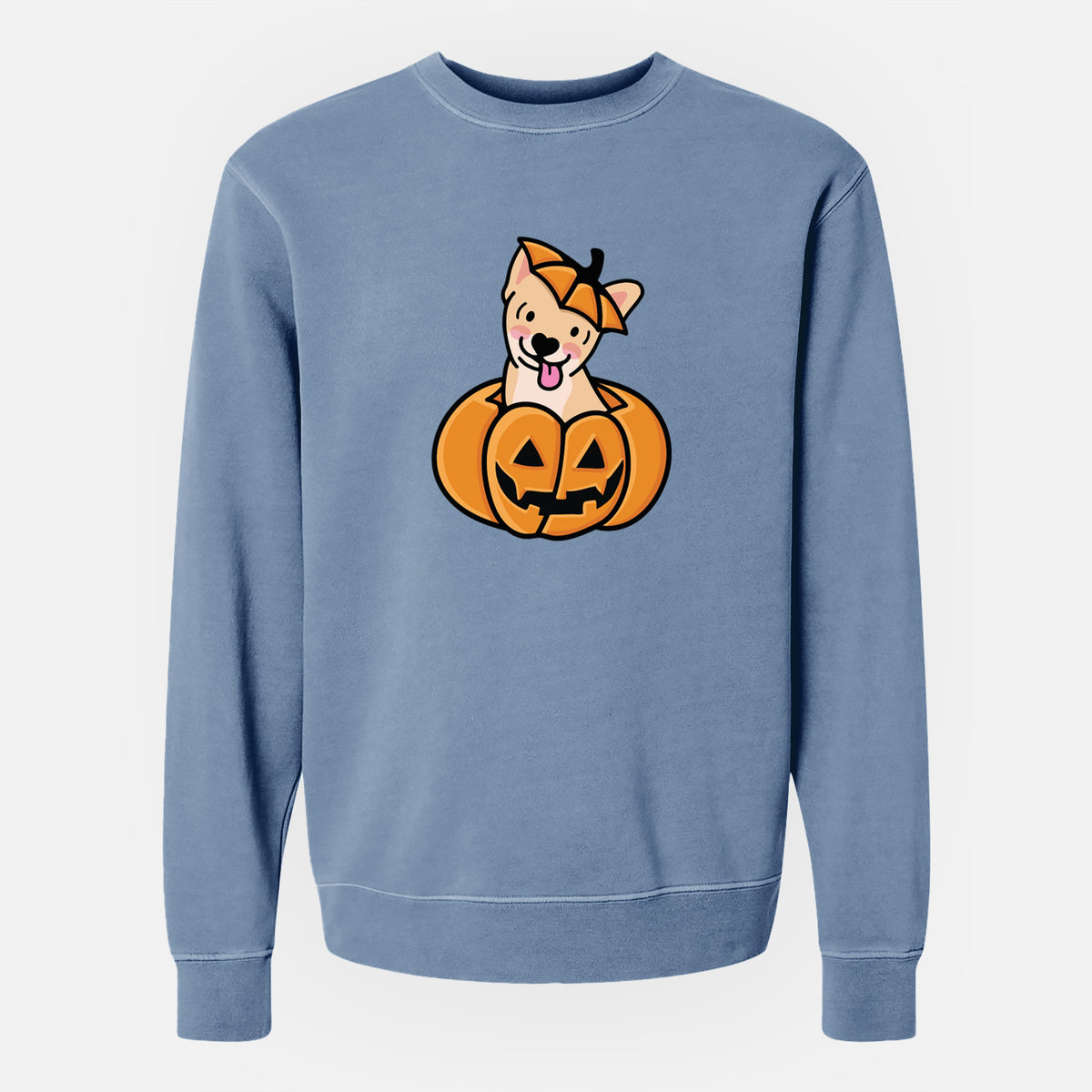 Pumpkin Pup - Chihuahua - Unisex Pigment Dyed Crew Sweatshirt