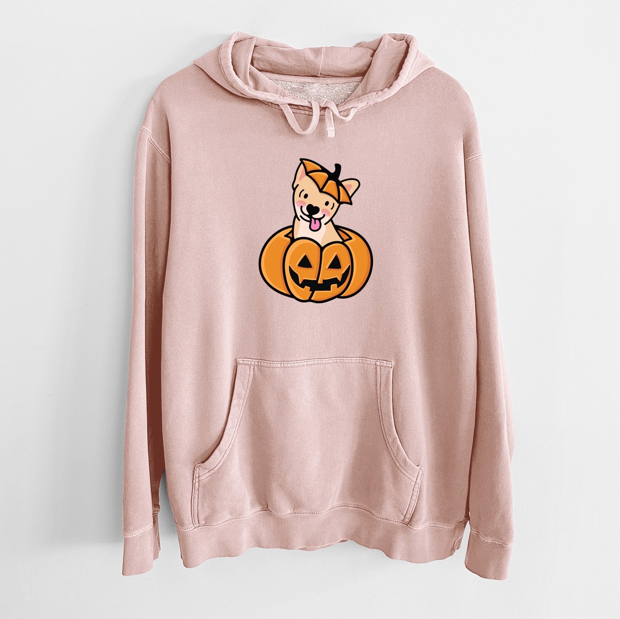 Pumpkin Pup - Chihuahua - Unisex Pigment Dyed Hoodie