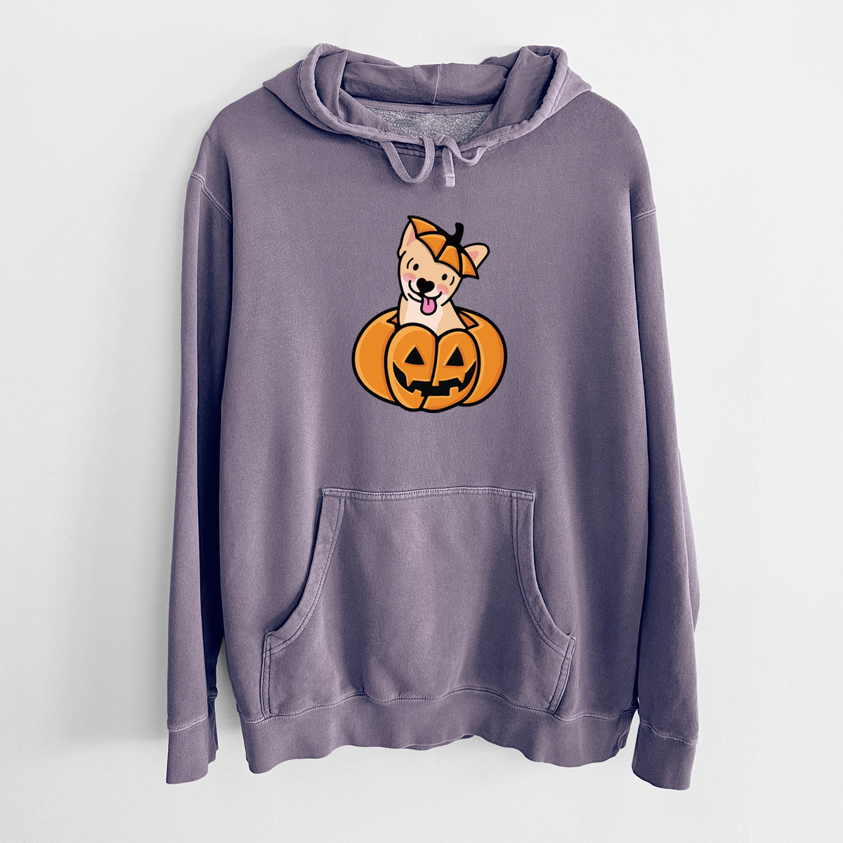 Pumpkin Pup - Chihuahua - Unisex Pigment Dyed Hoodie