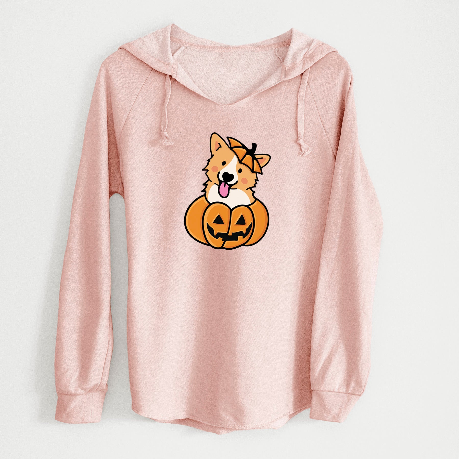 Pumpkin Pup - Corgi - Cali Wave Hooded Sweatshirt