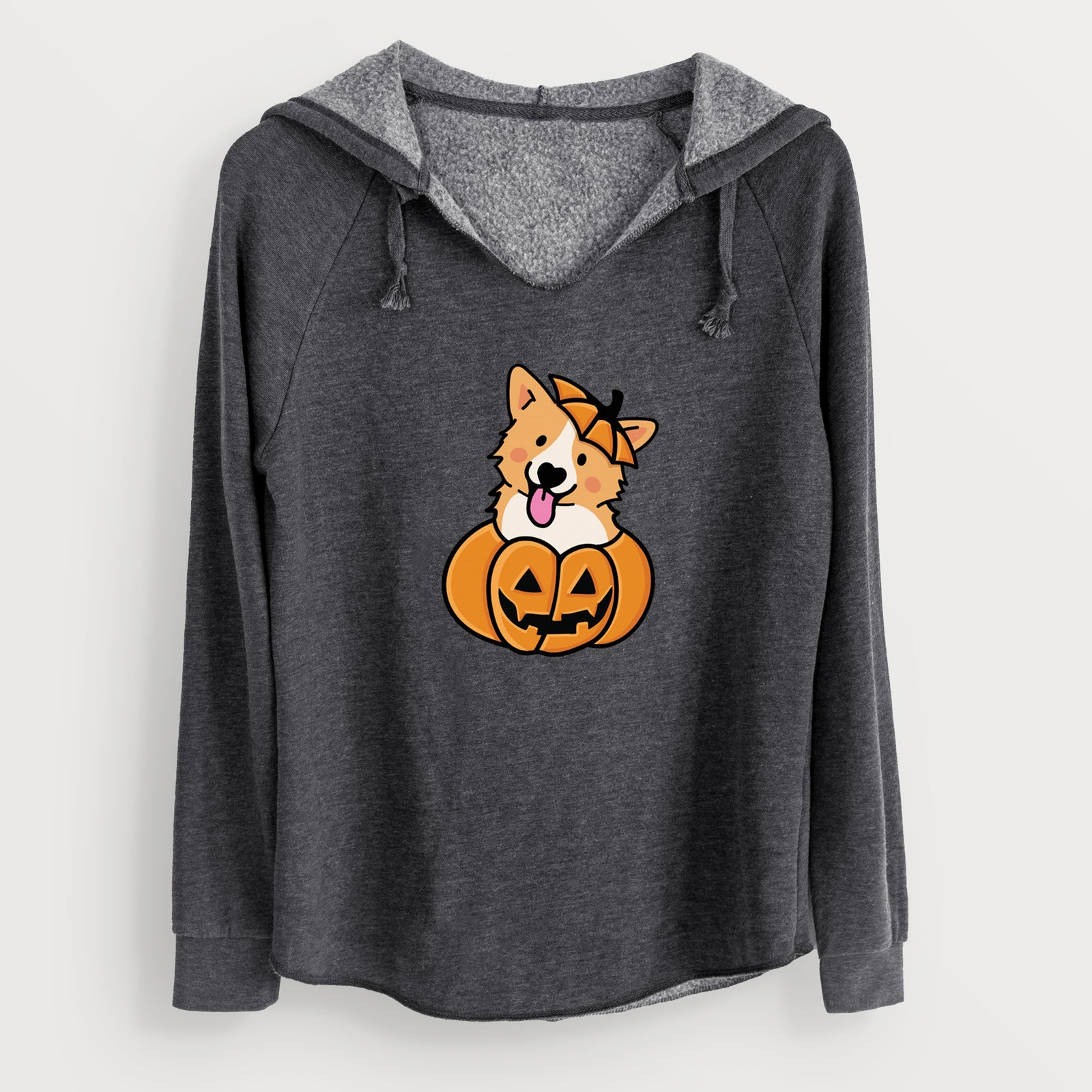 Pumpkin Pup - Corgi - Cali Wave Hooded Sweatshirt