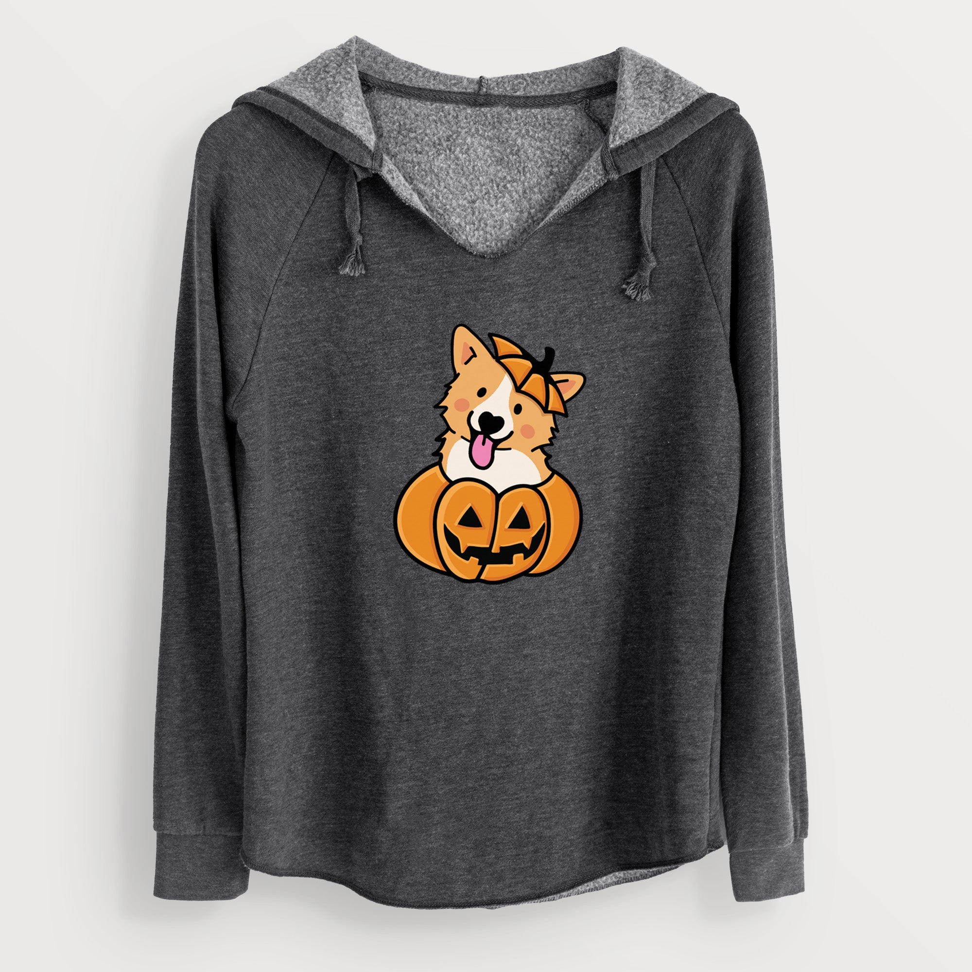 Pumpkin Pup - Corgi - Cali Wave Hooded Sweatshirt
