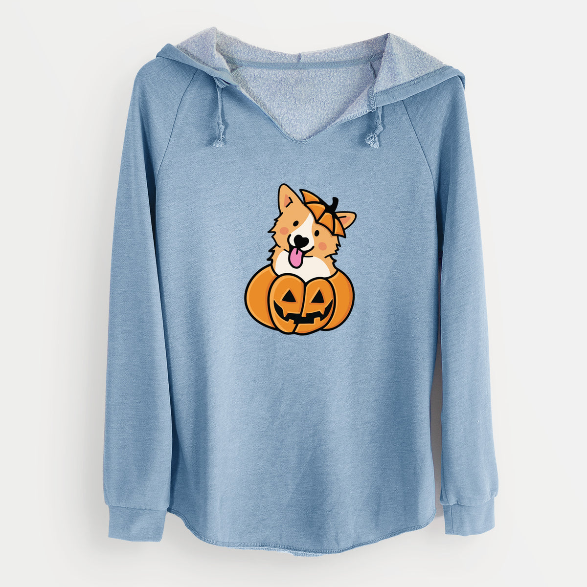 Pumpkin Pup - Corgi - Cali Wave Hooded Sweatshirt