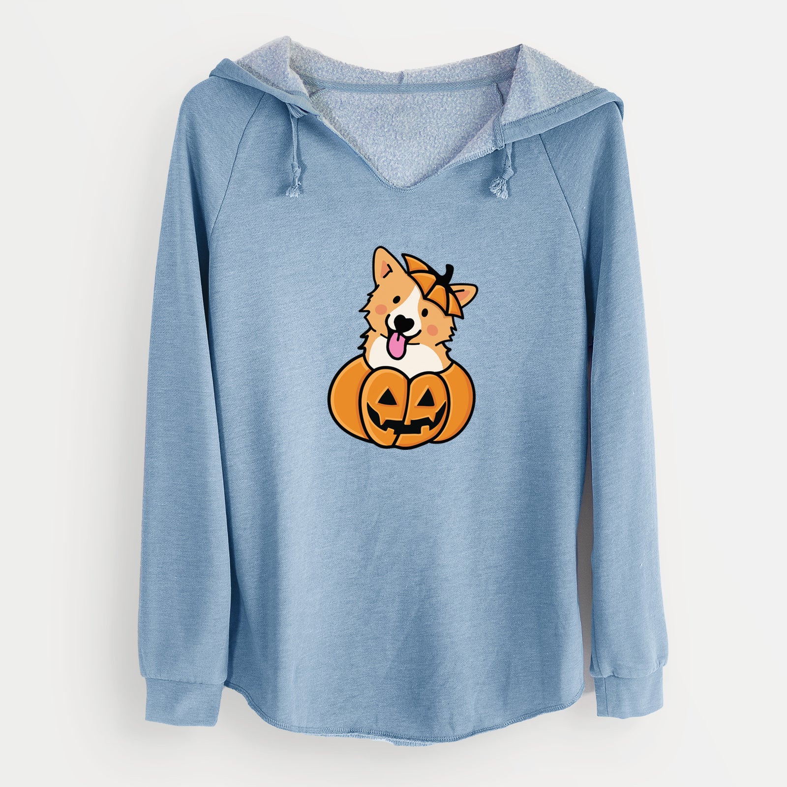 Pumpkin Pup - Corgi - Cali Wave Hooded Sweatshirt