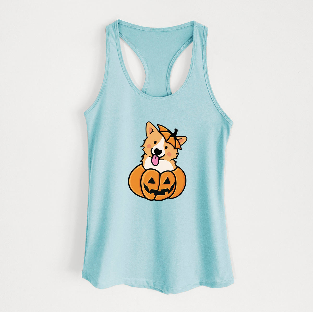 Pumpkin Pup - Corgi - Women's Racerback Tanktop